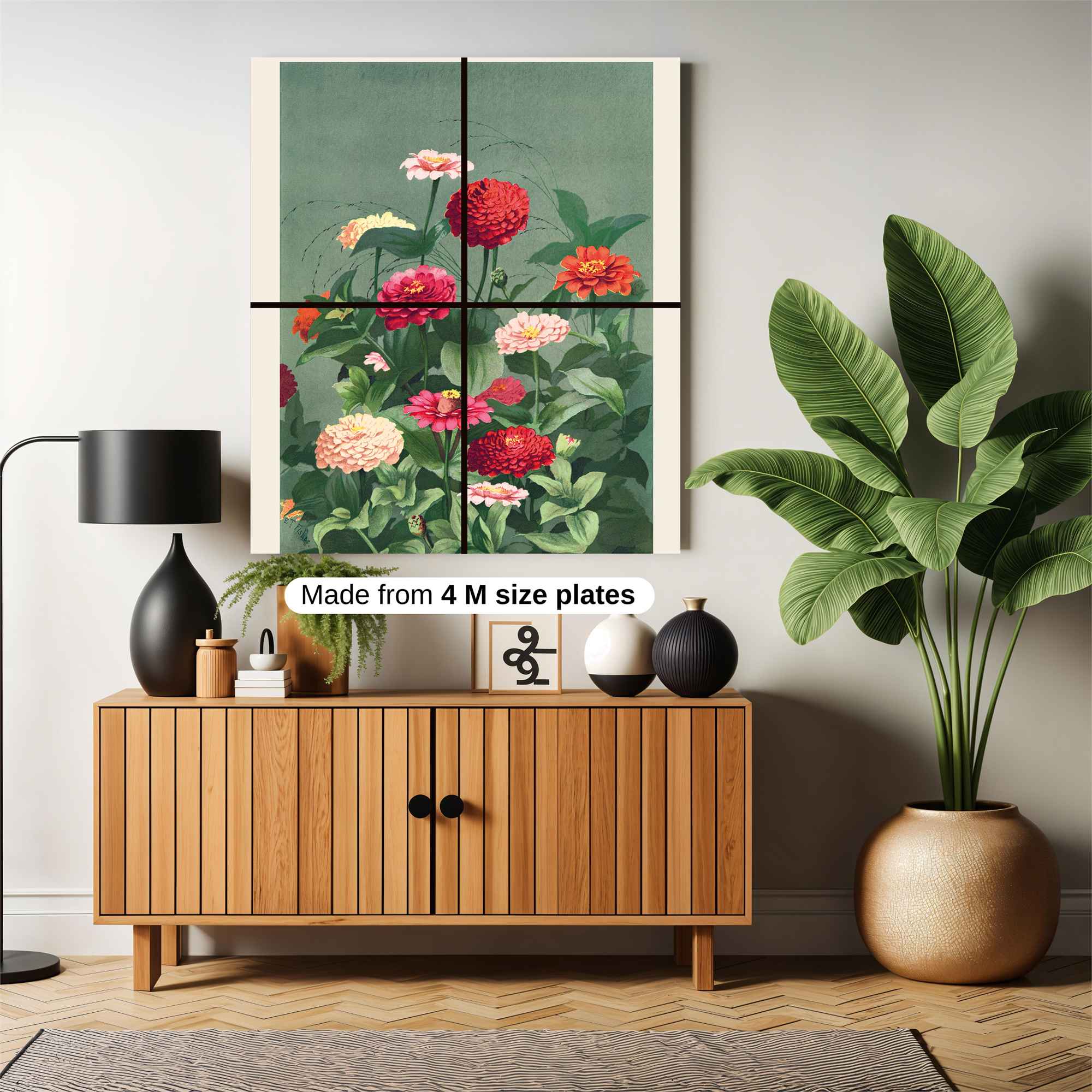 Zinnia Delight Safe Wall Magnetic / M
