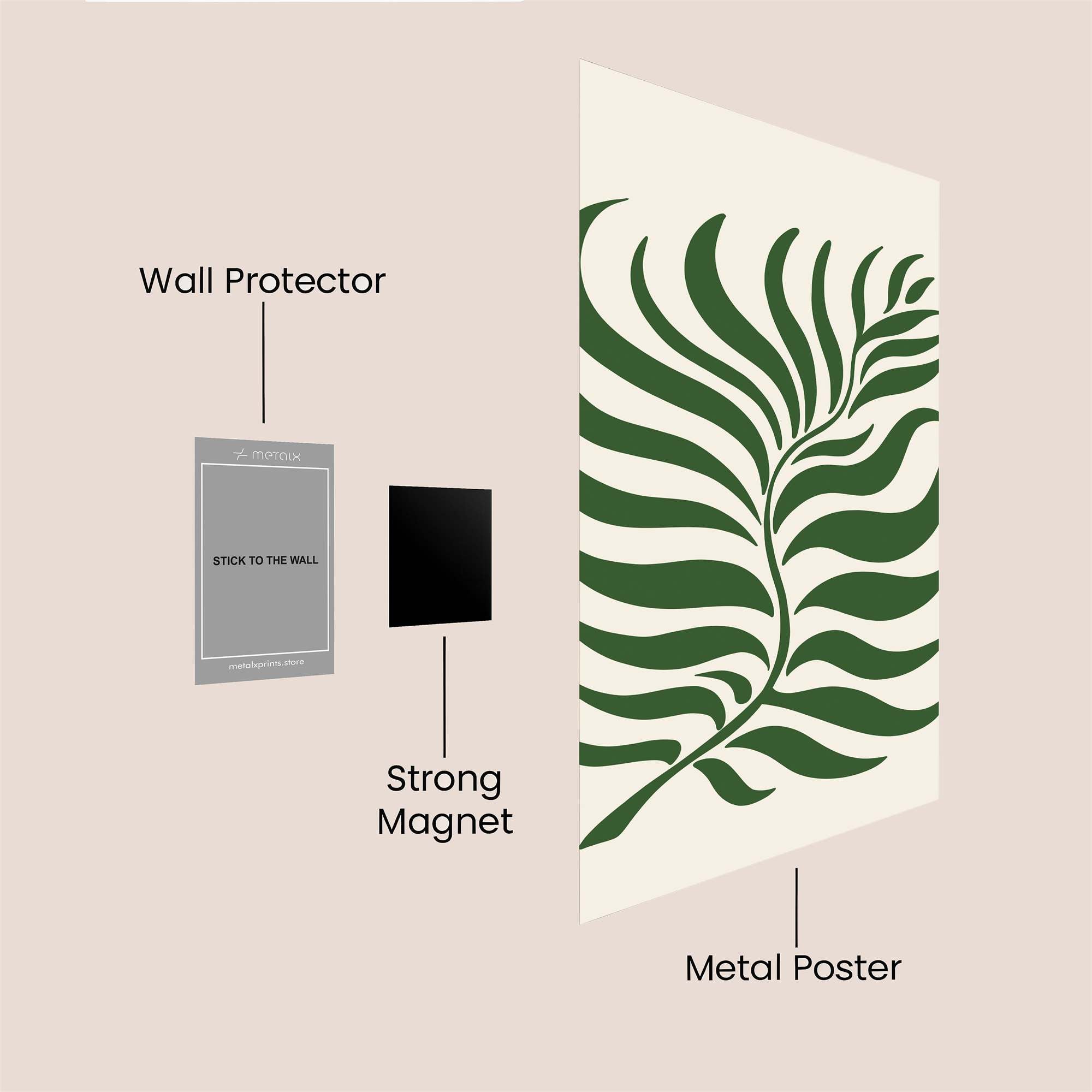 Fern Serenity Safe Wall Magnetic / M