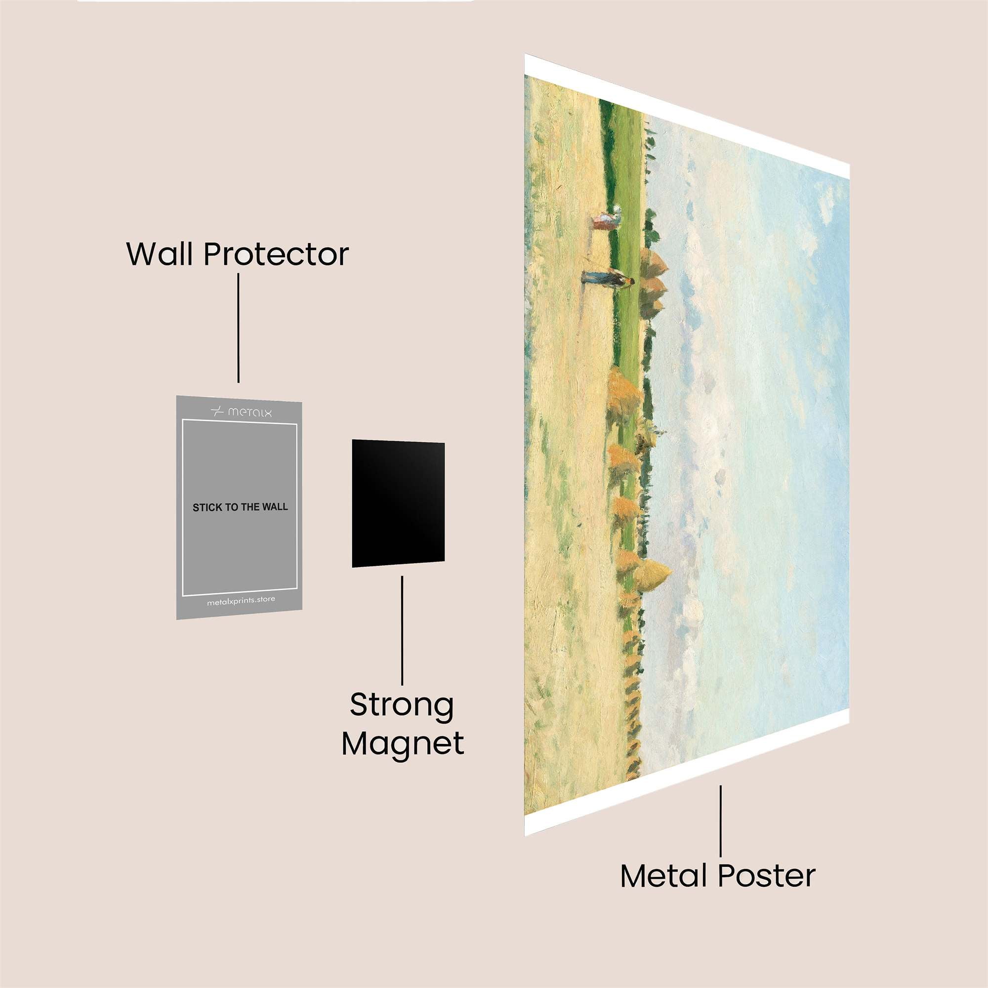 Pissarro Peaceful Safe Wall Magnetic / M