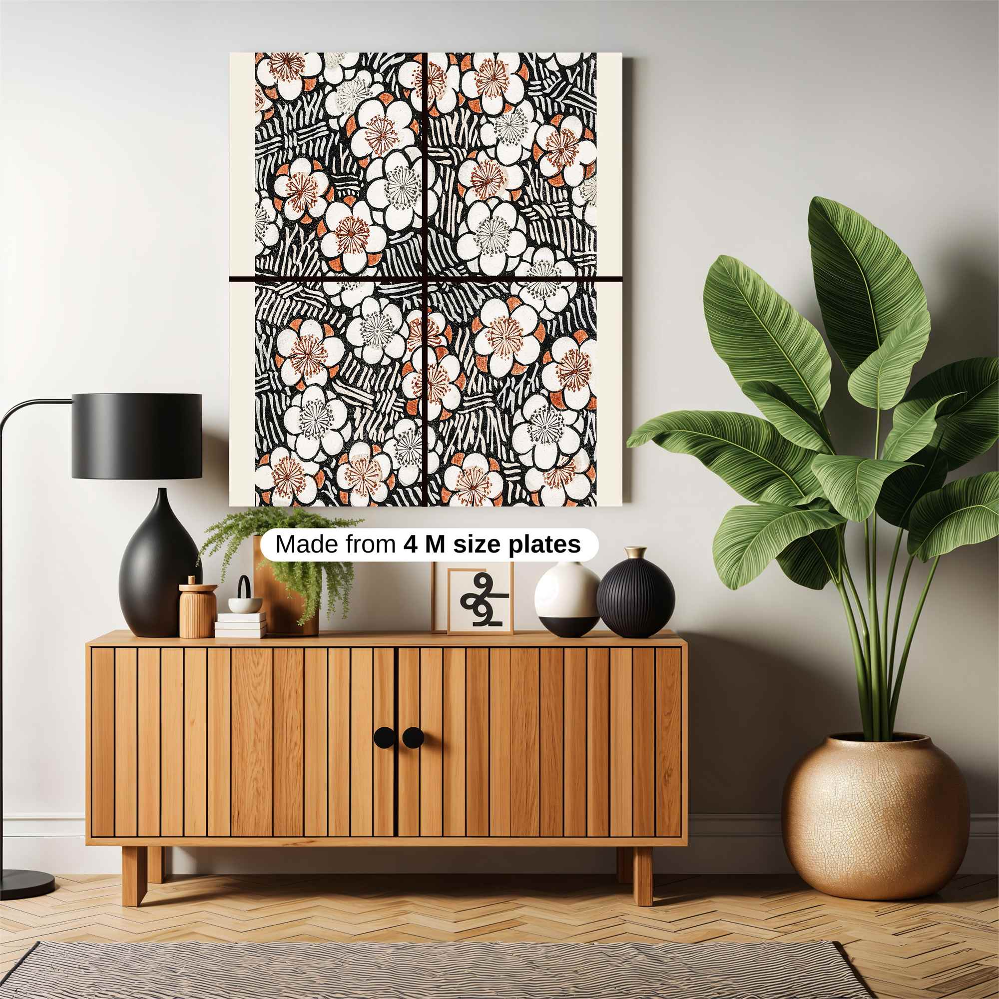 Floral Whimsy Safe Wall Magnetic / M