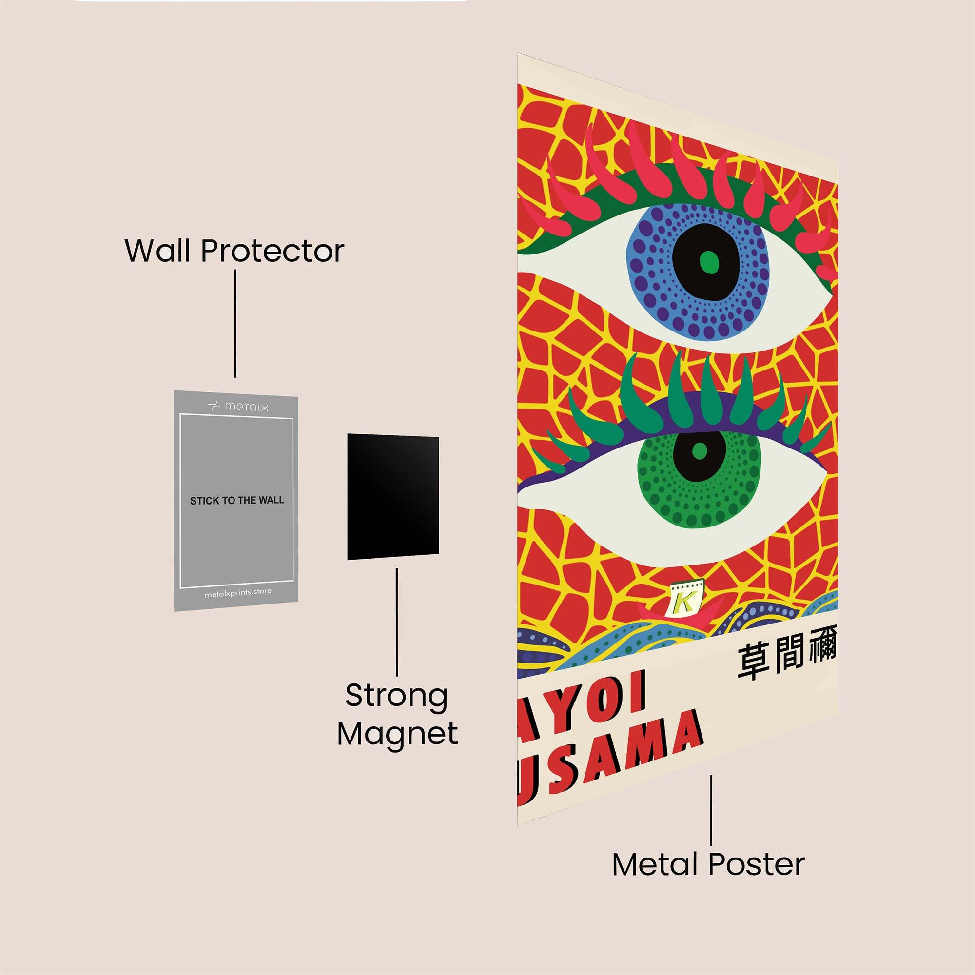 Kusama Kaleidoscopic Safe Wall Magnetic / M