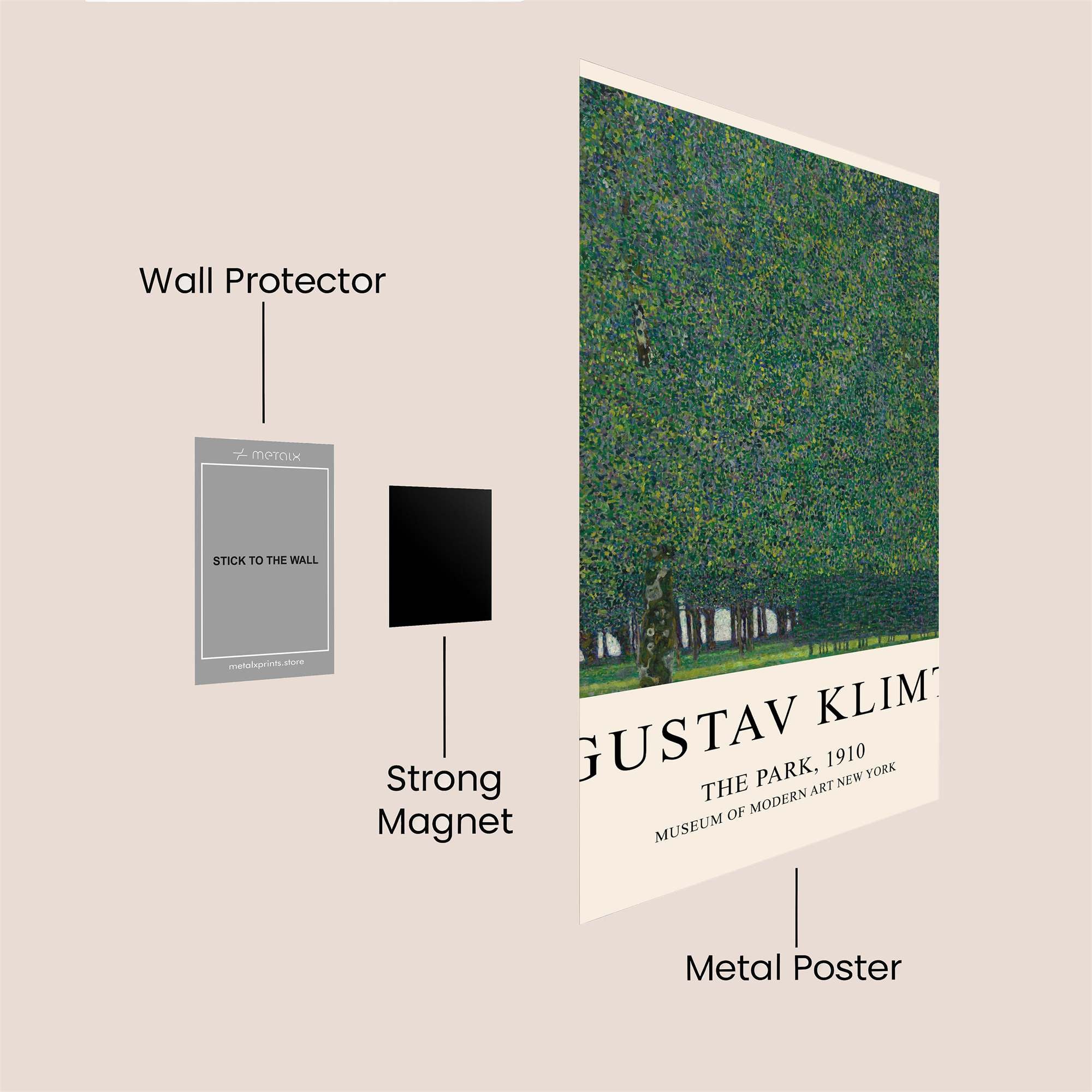 Klimt Serene Safe Wall Magnetic / M