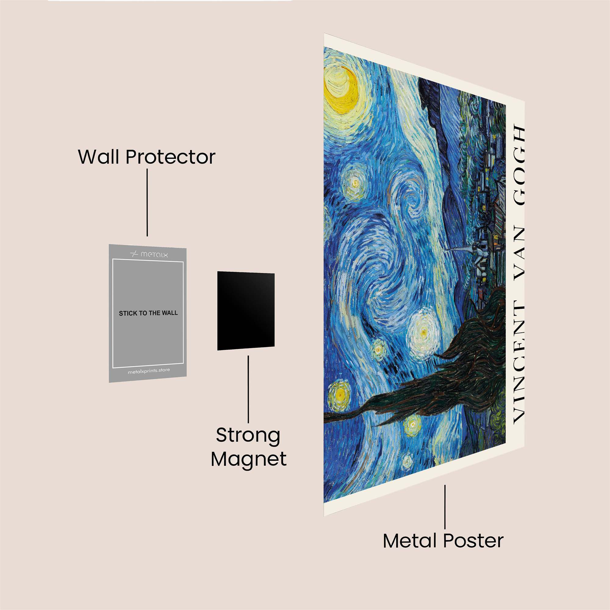 Night Whirl Safe Wall Magnetic / M