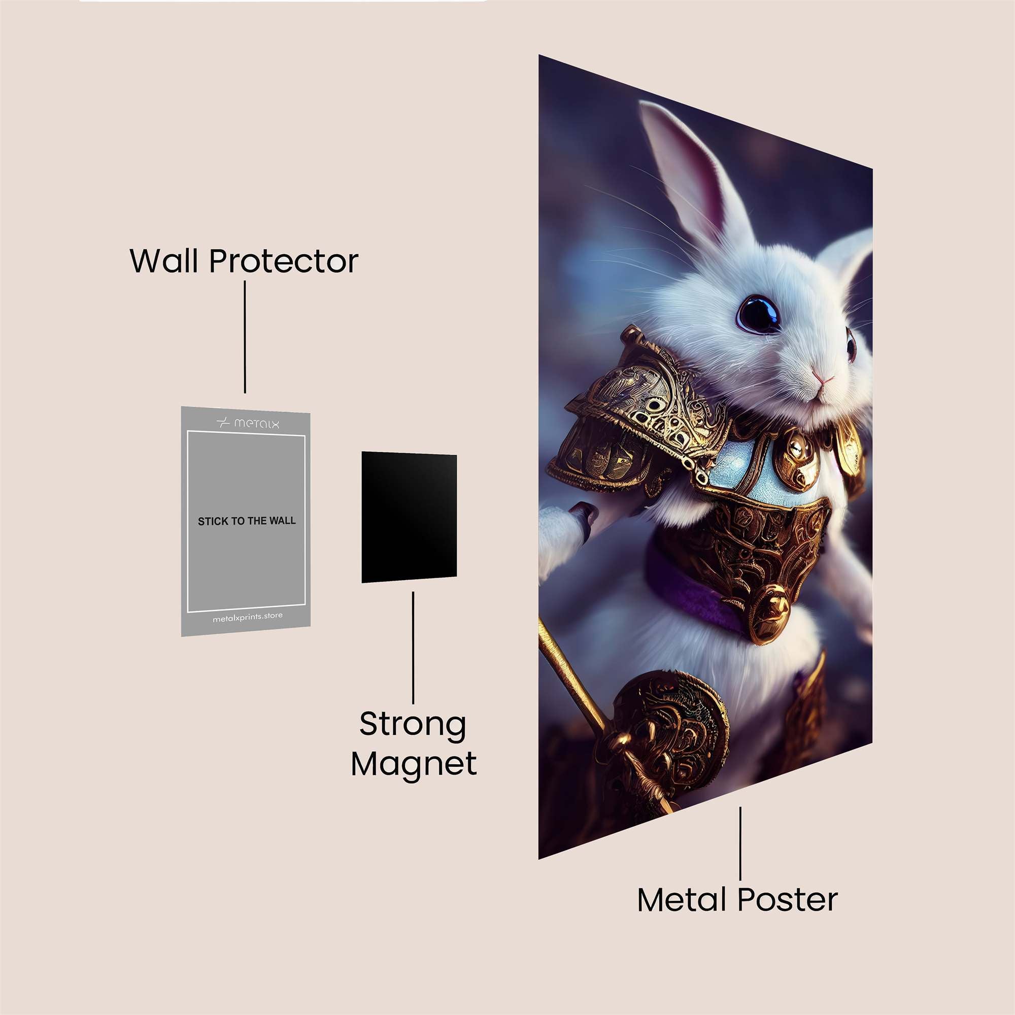 Brave Rabbit Safe Wall Magnetic / M