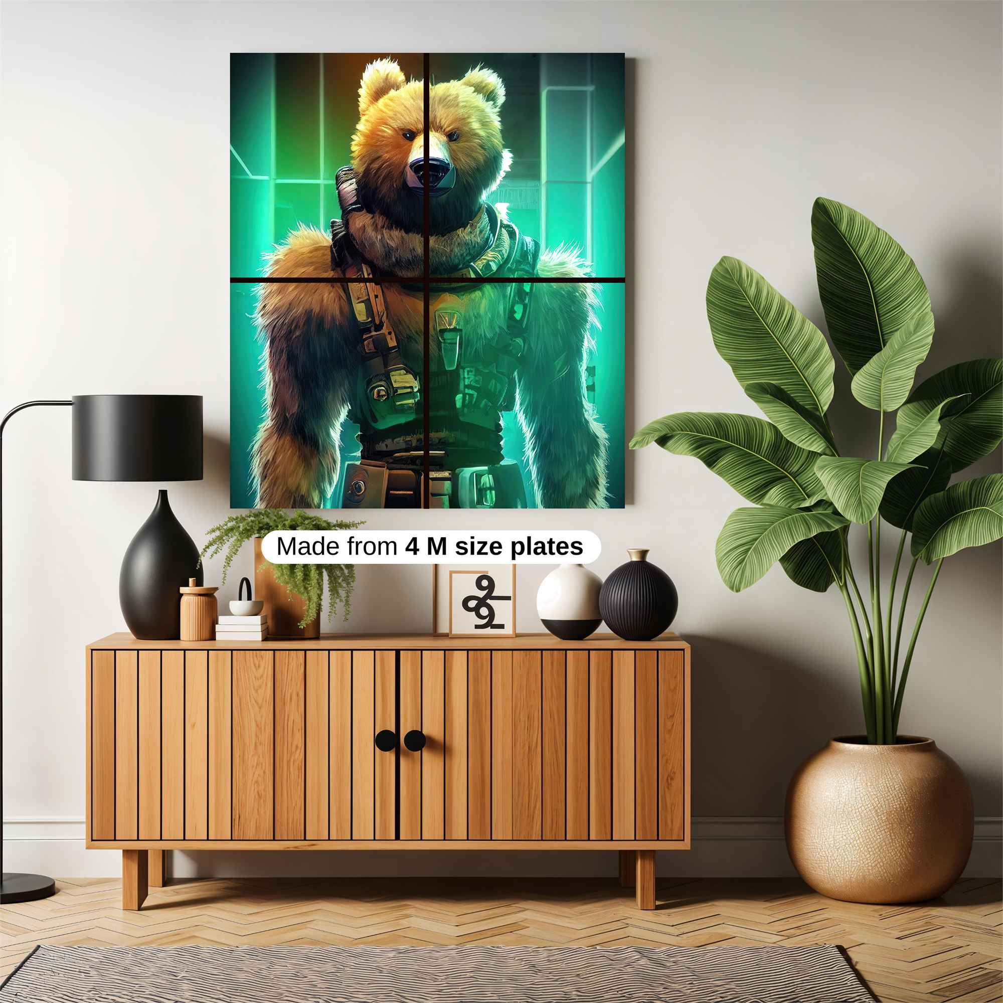 Bear Warrior Safe Wall Magnetic / M