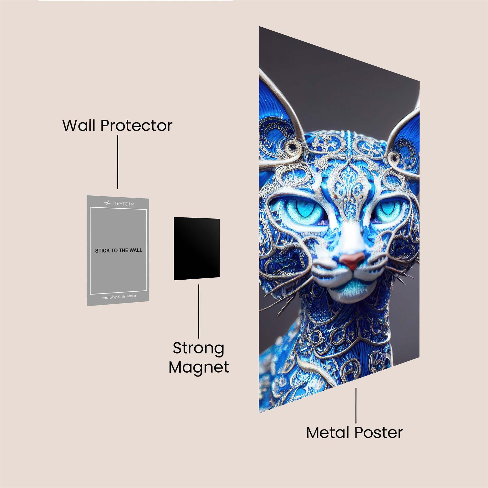 Azure Enigma Safe Wall Magnetic / M