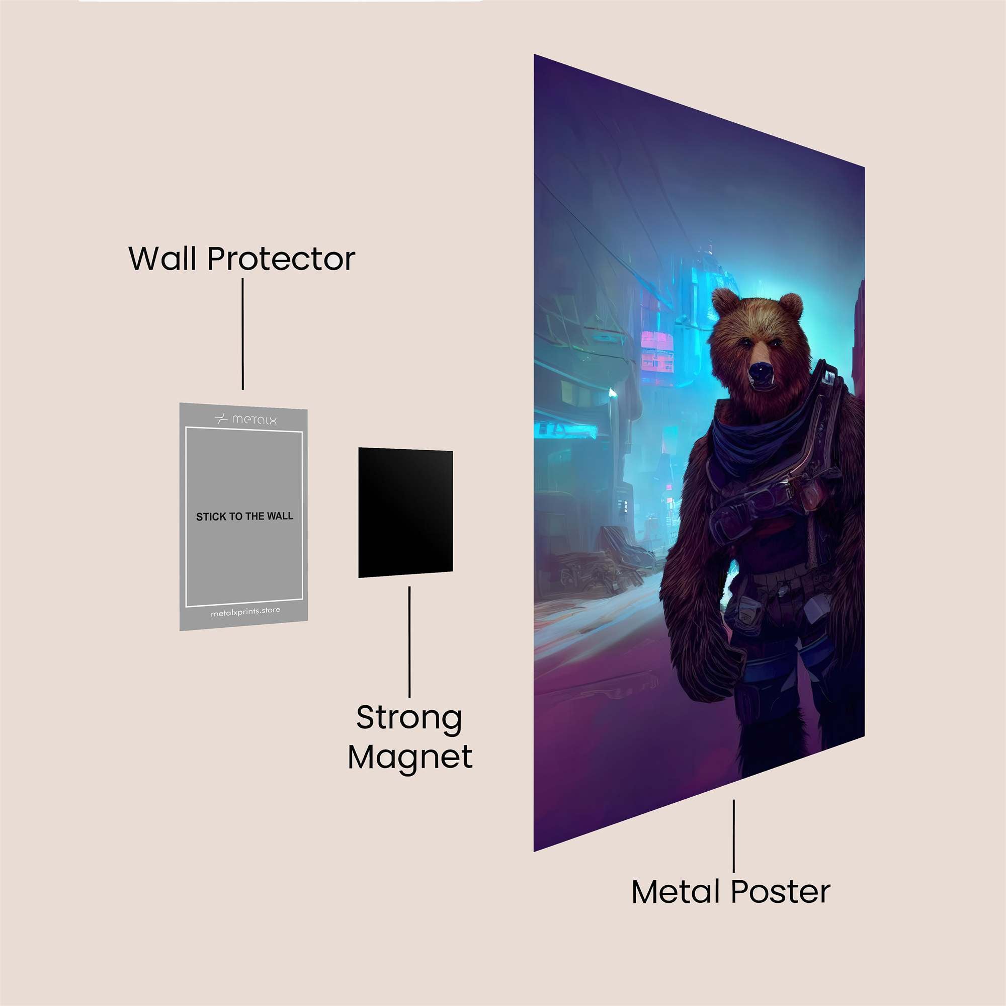 Bear Sentinel Safe Wall Magnetic / M