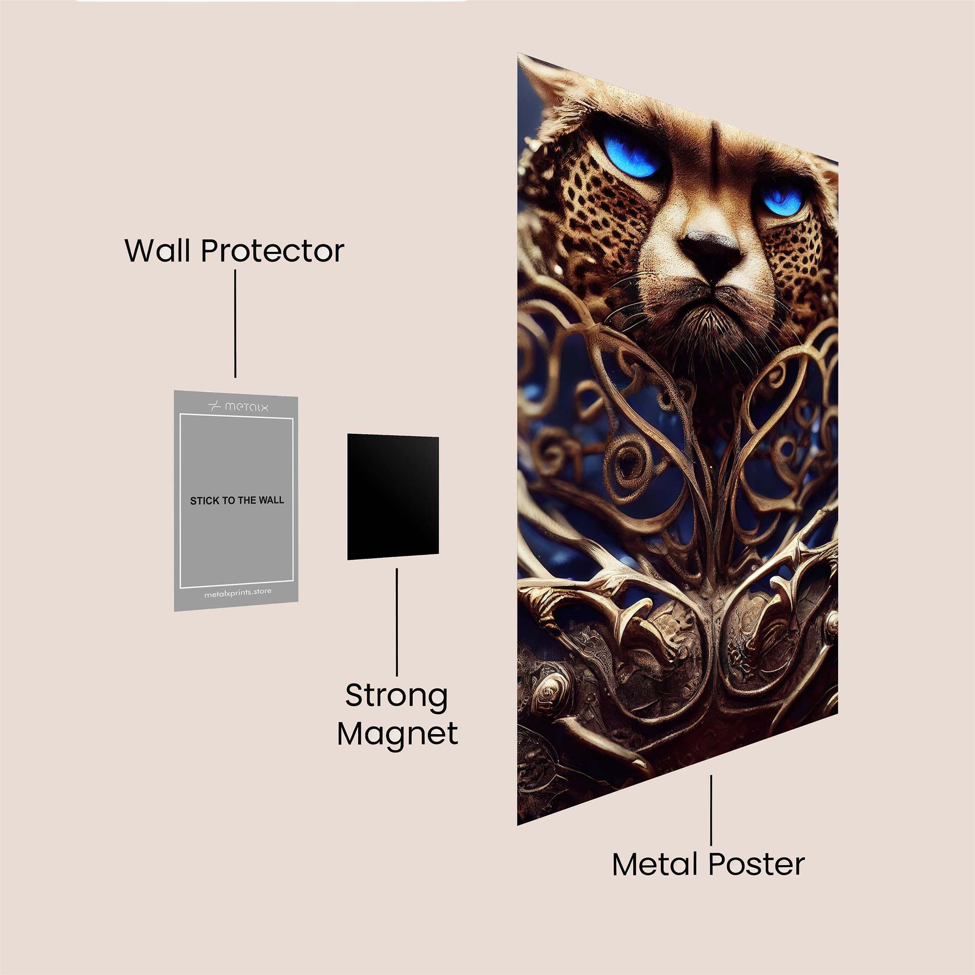 Cheetah Enigma Safe Wall Magnetic / M