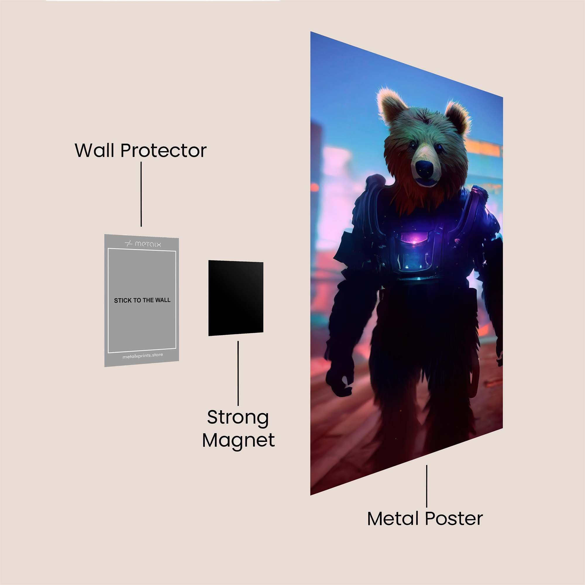 Bear Enigma Safe Wall Magnetic / M