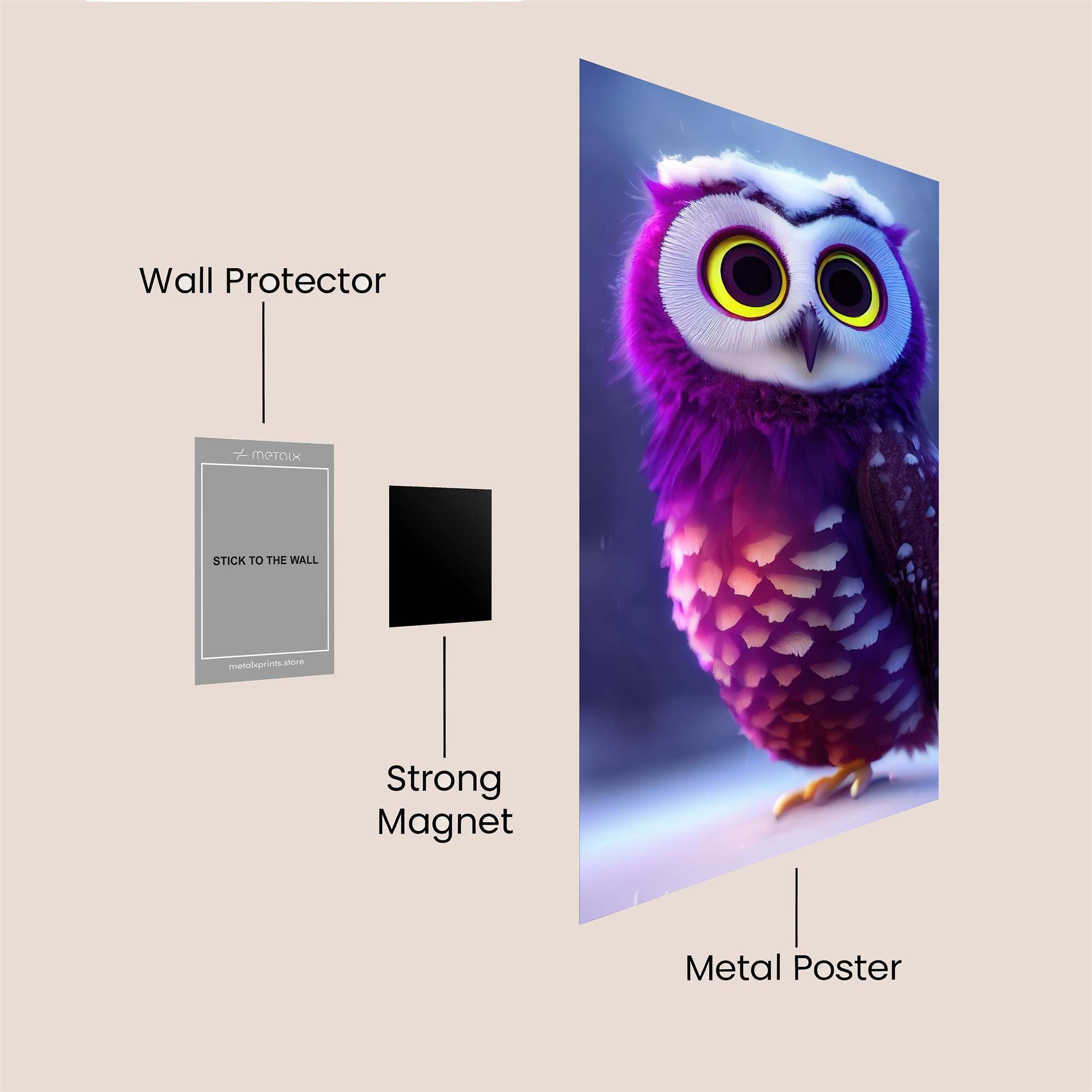 Owl Enchantment Safe Wall Magnetic / M