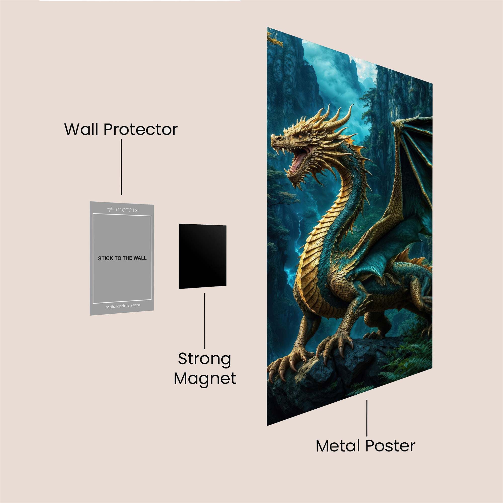 Dragon Majesty Safe Wall Magnetic / M