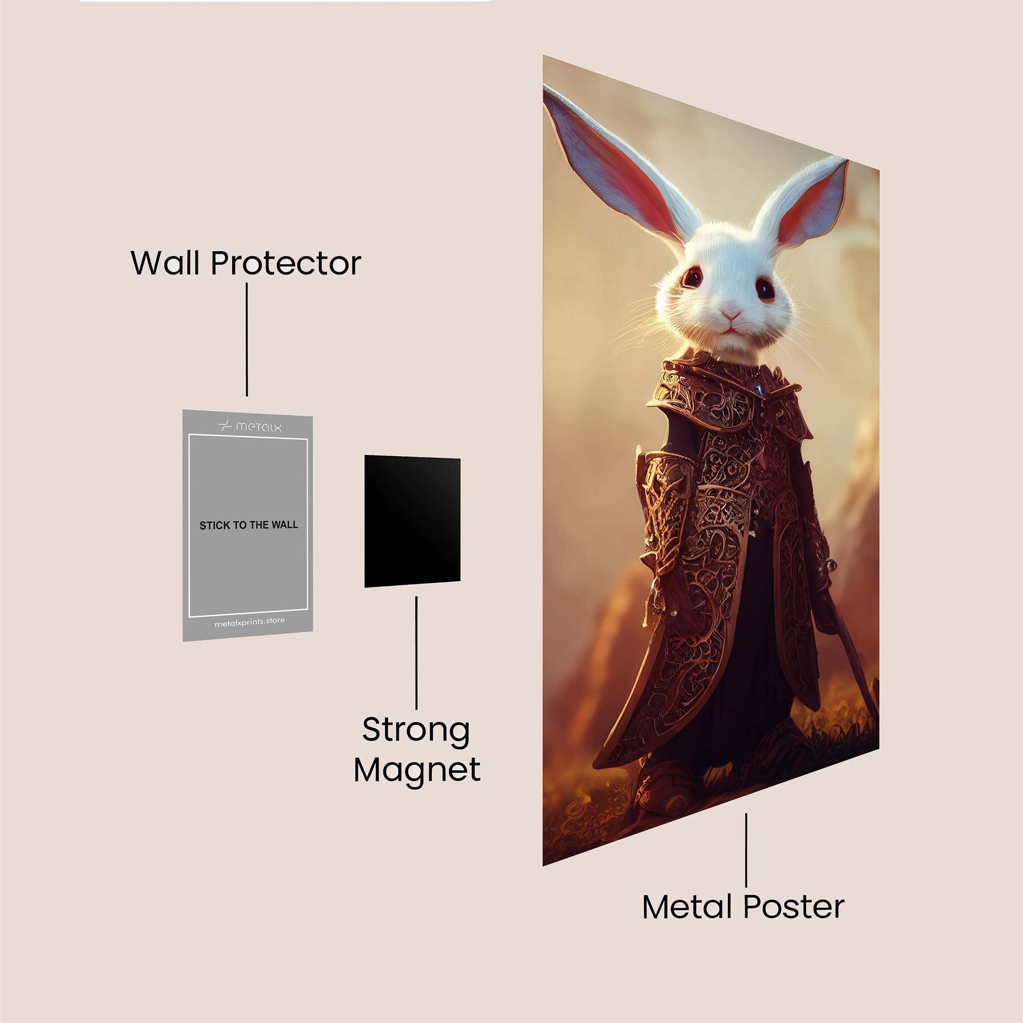 Knightly Rabbit Safe Wall Magnetic / M