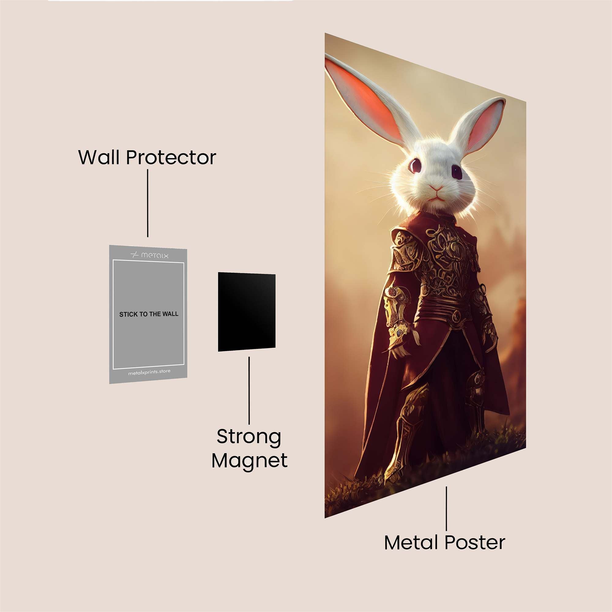 Knightly Rabbit Safe Wall Magnetic / M