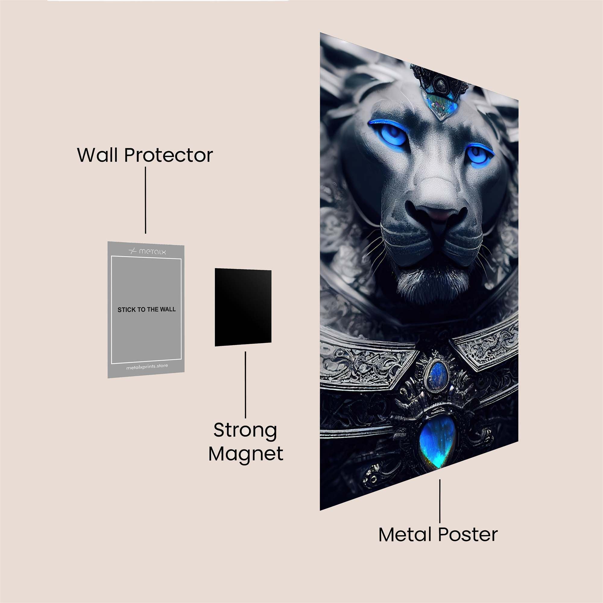 Lion Majestic Safe Wall Magnetic / M