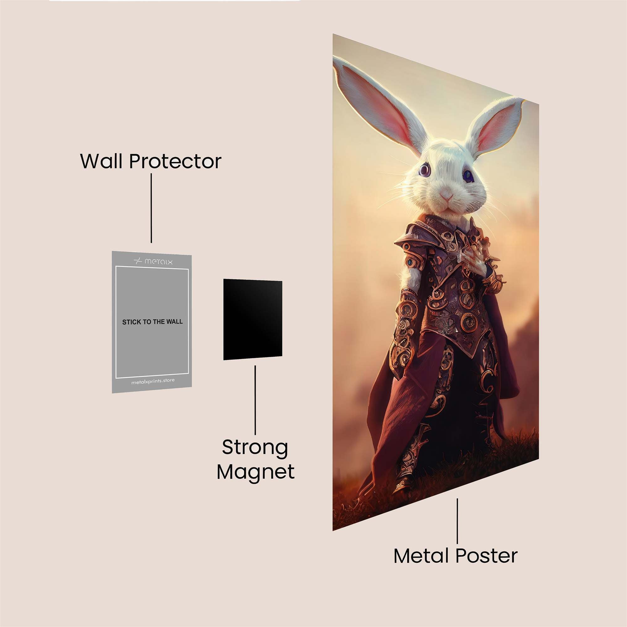 Knightly Rabbit Safe Wall Magnetic / M