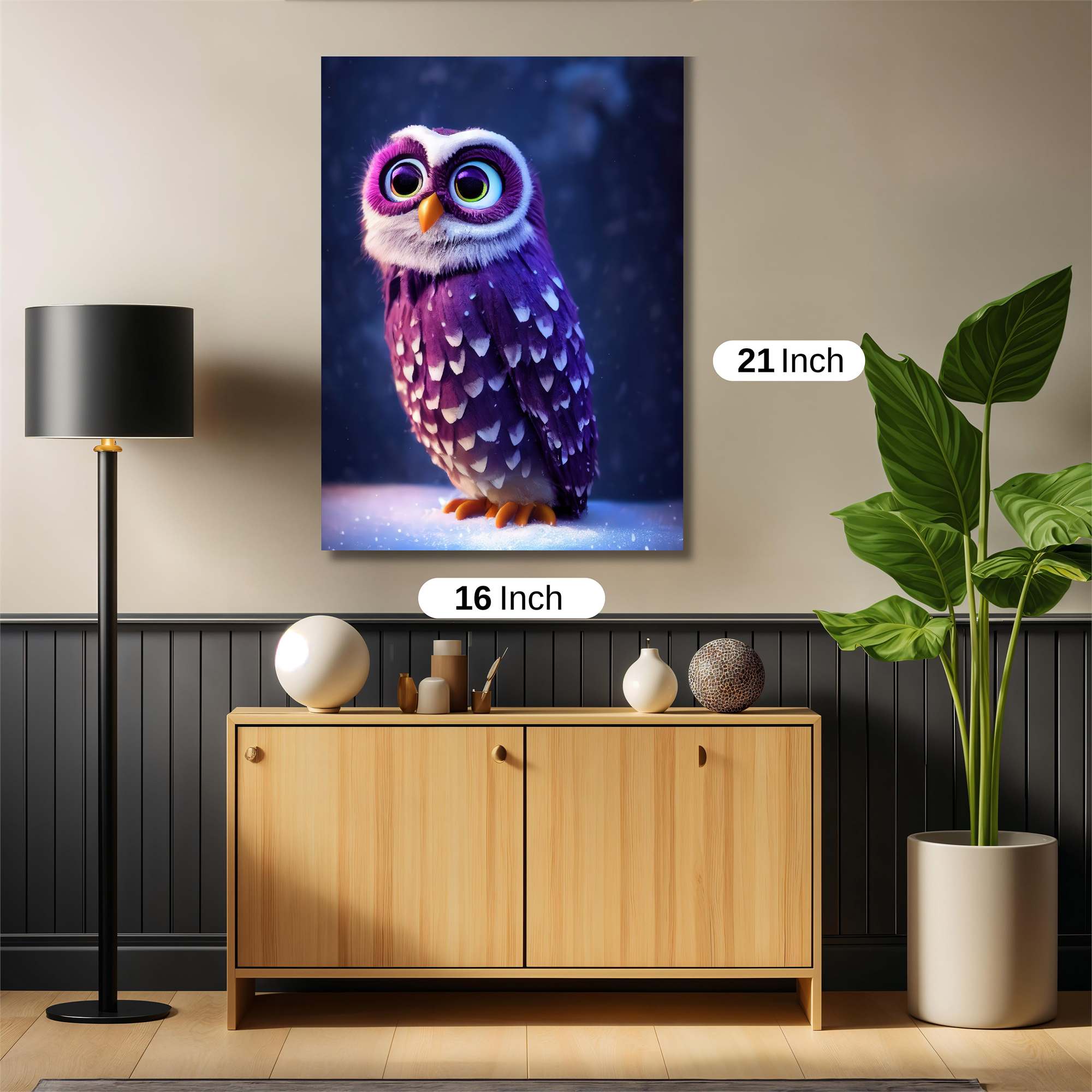 Owl Whimsy Safe Wall Magnetic / M