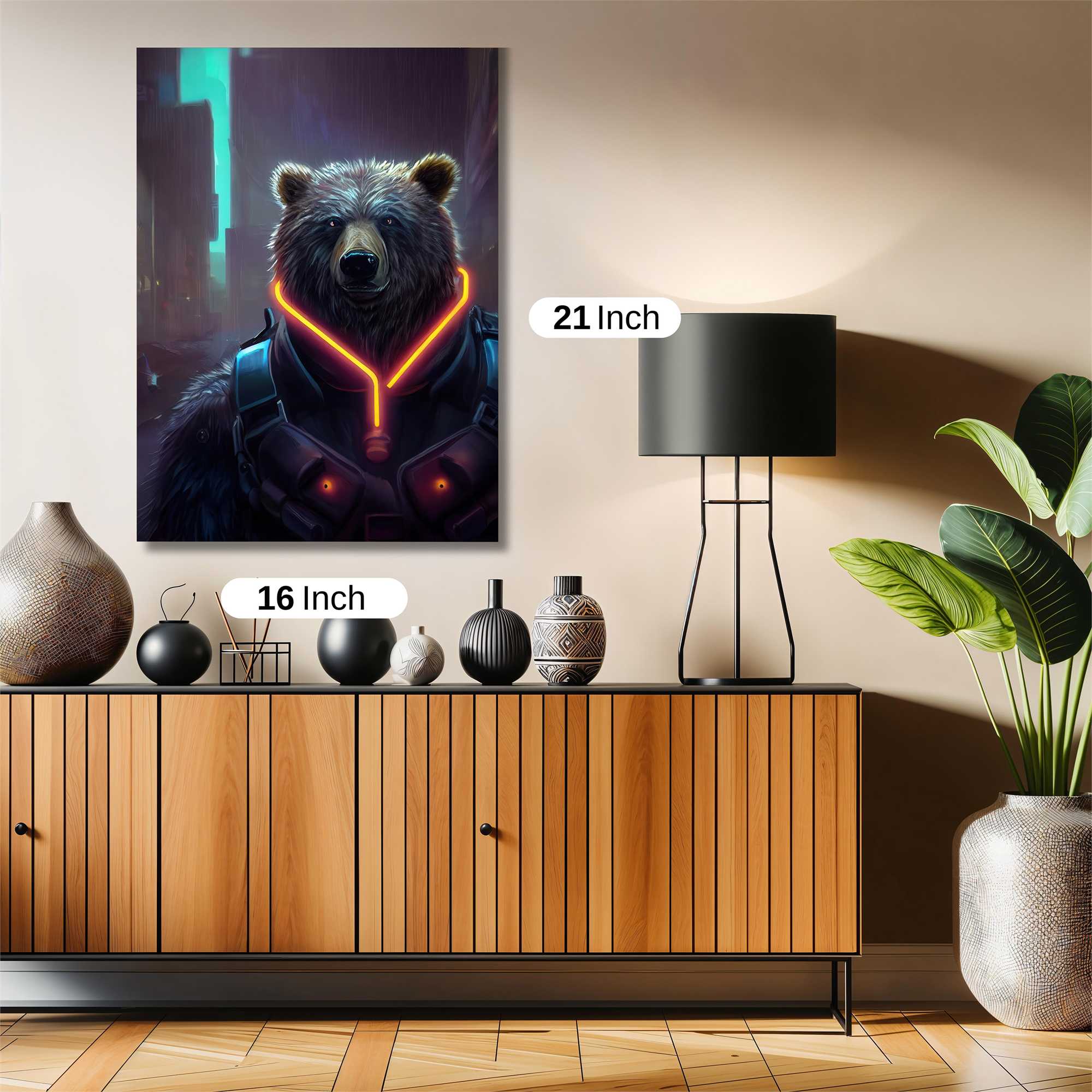Bear Neon Safe Wall Magnetic / M