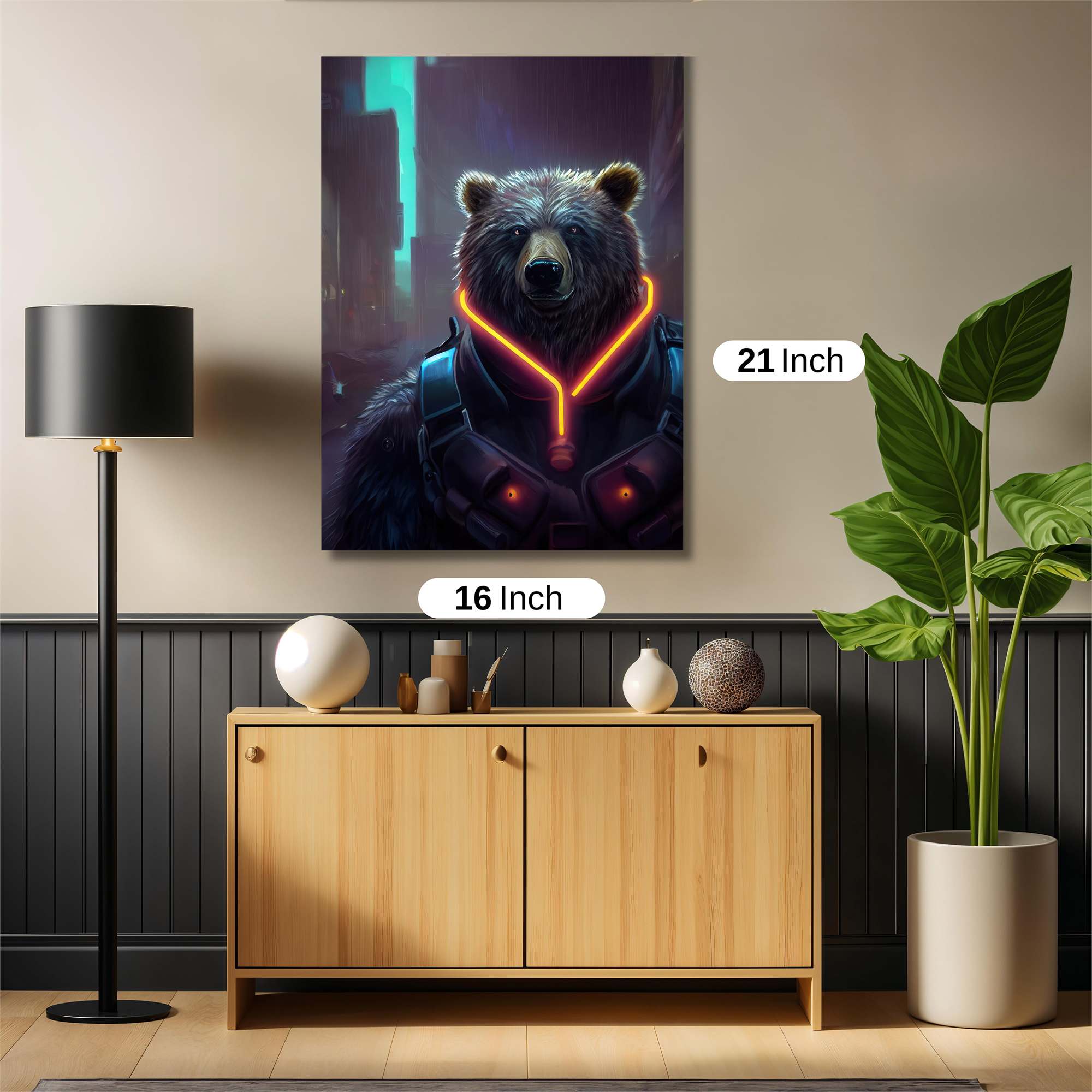 Bear Neon Safe Wall Magnetic / M