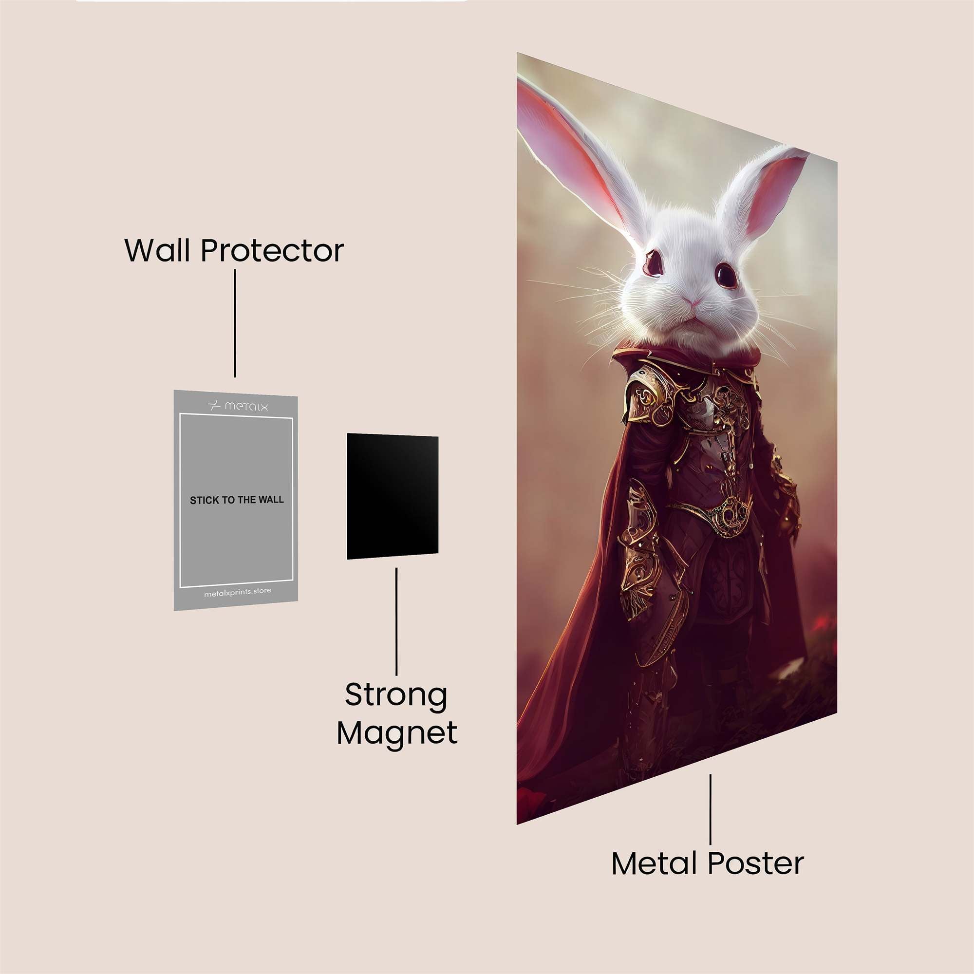 Knightly Rabbit Safe Wall Magnetic / M