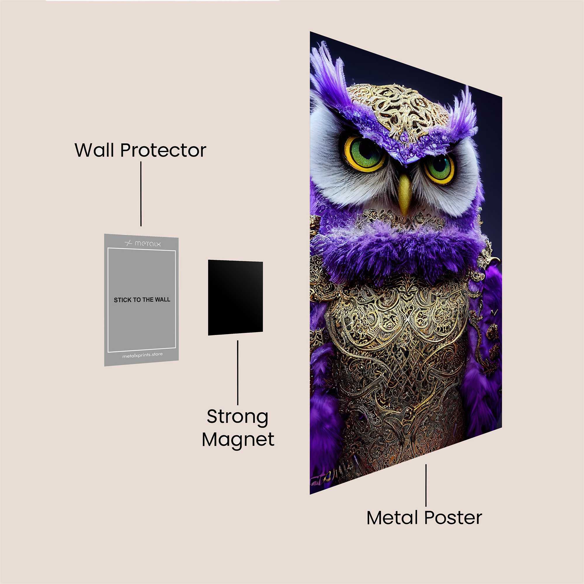 Owl Regal Safe Wall Magnetic / M