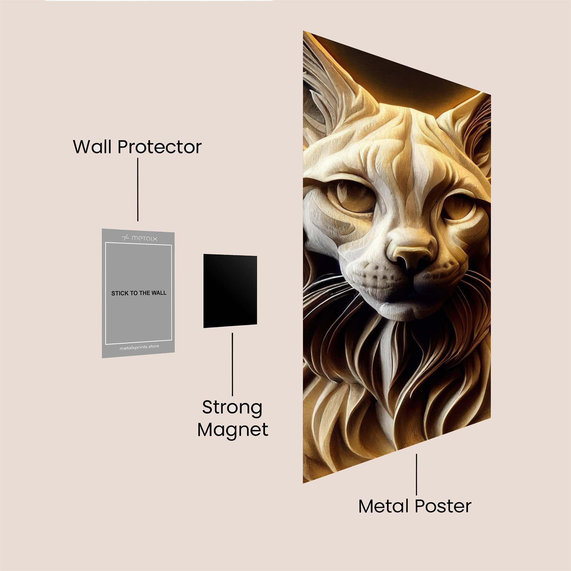 Feline Serenity Safe Wall Magnetic / M