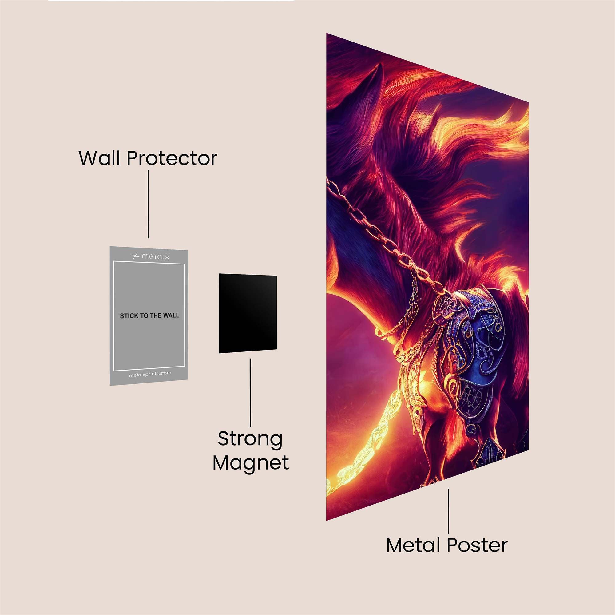 Fiery Majesty Safe Wall Magnetic / M