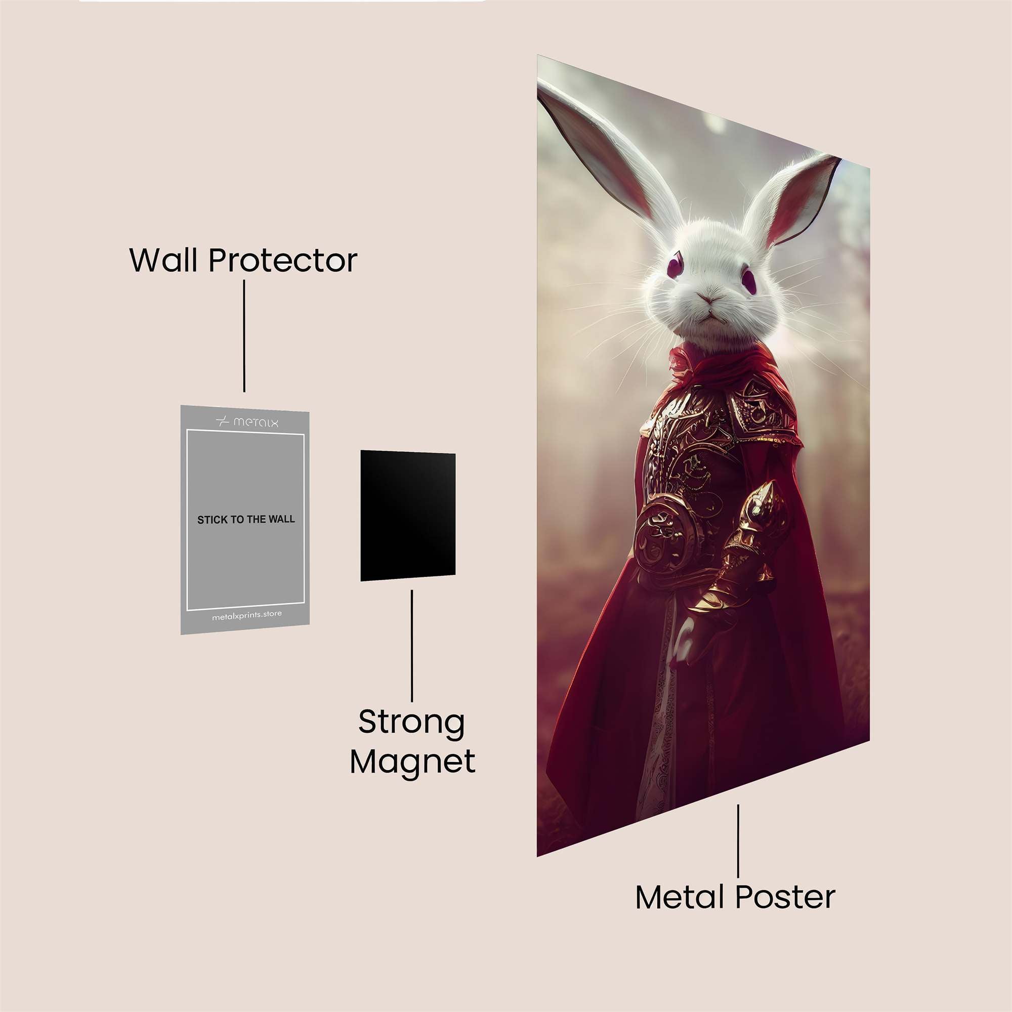 Rabbit Knight Safe Wall Magnetic / M
