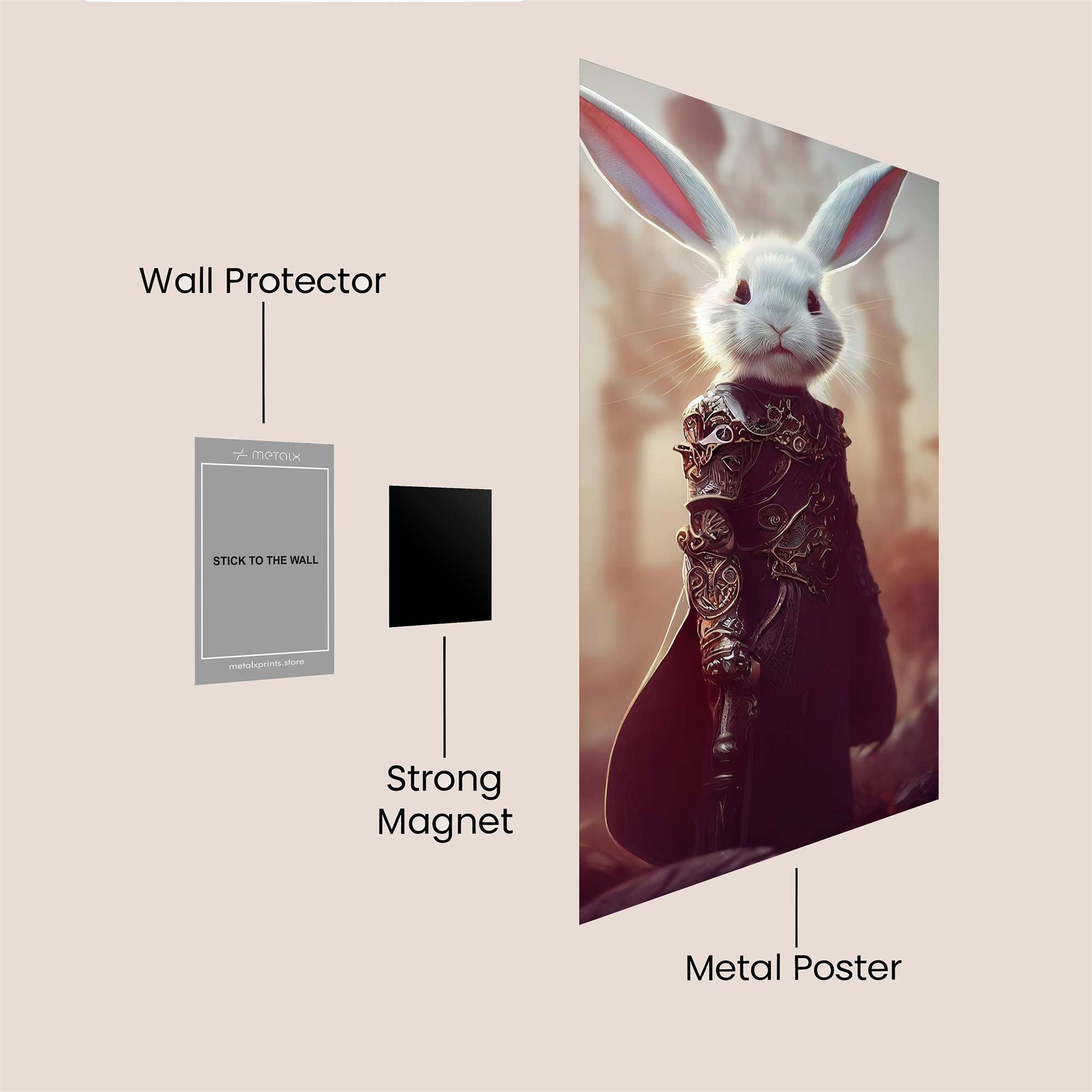Knightly Rabbit Safe Wall Magnetic / M