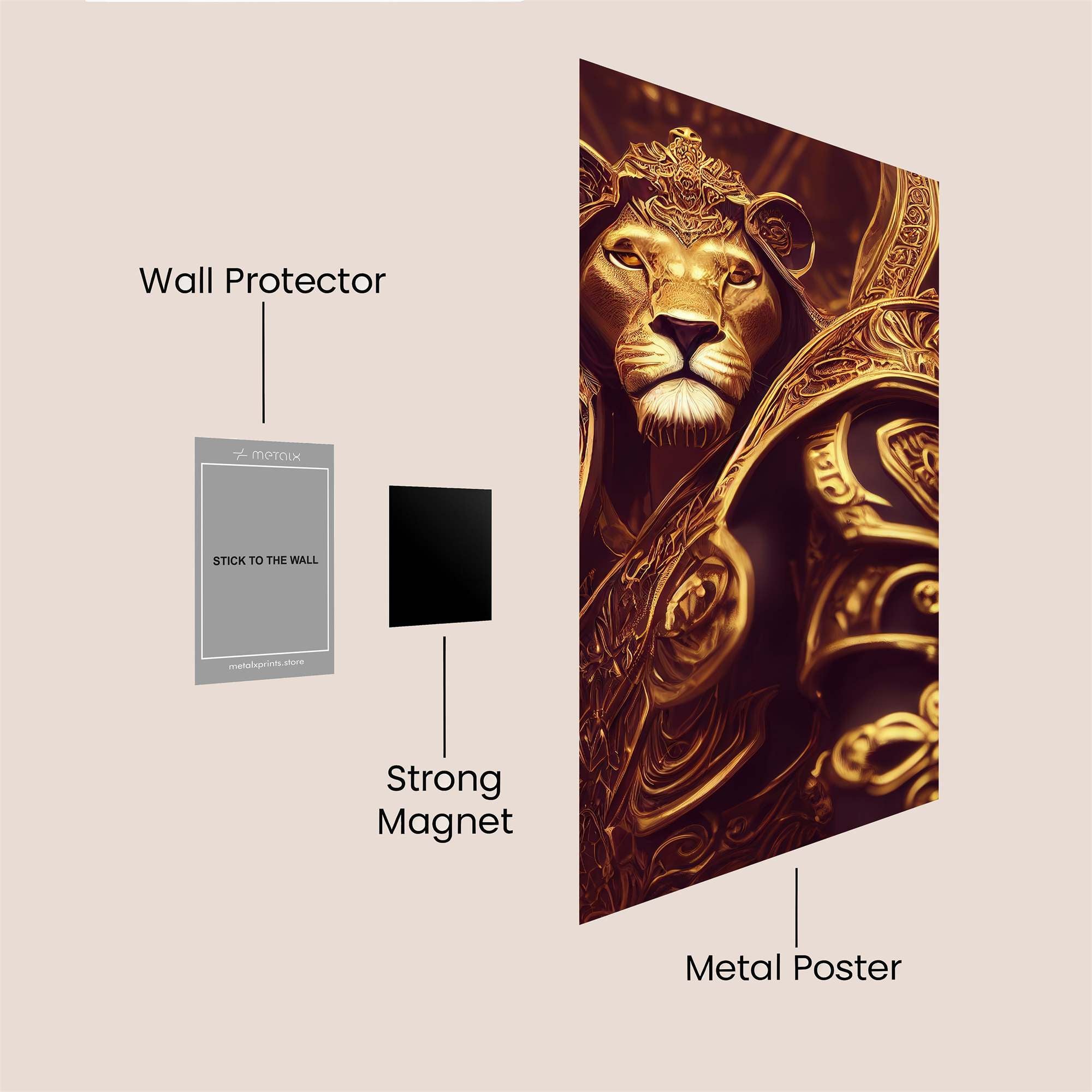 Lion Majestic Safe Wall Magnetic / M