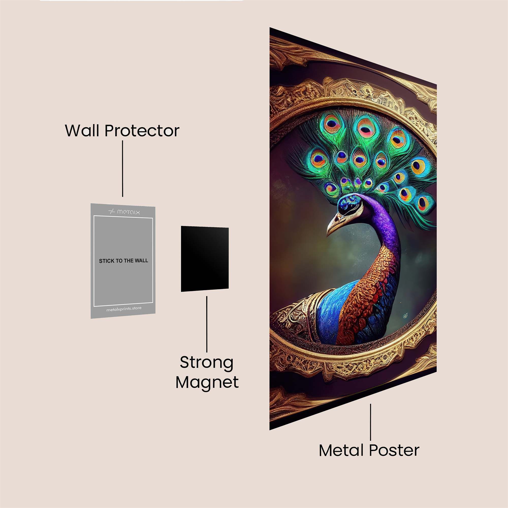 Peacock Majesty Safe Wall Magnetic / M