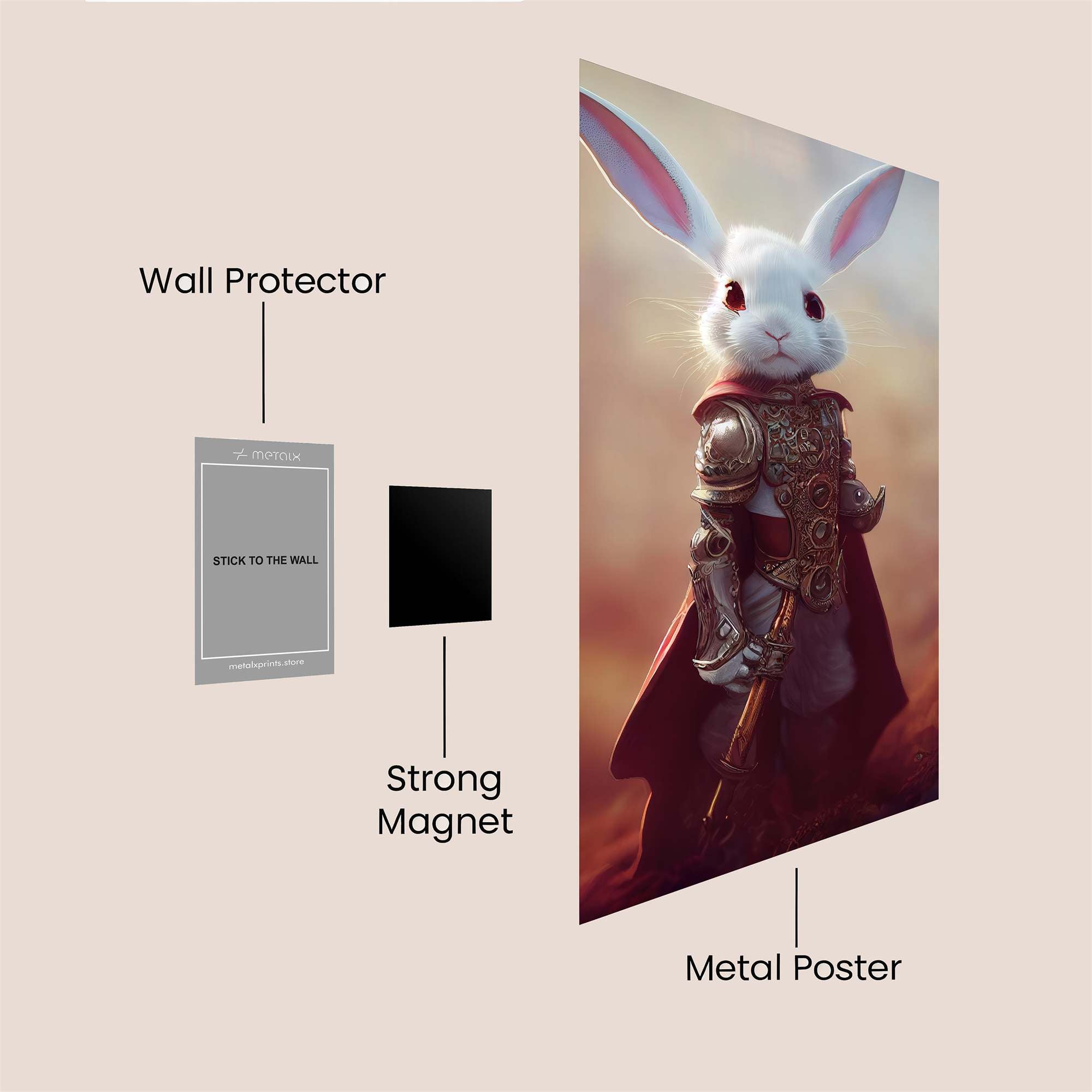 Knightly Rabbit Safe Wall Magnetic / M