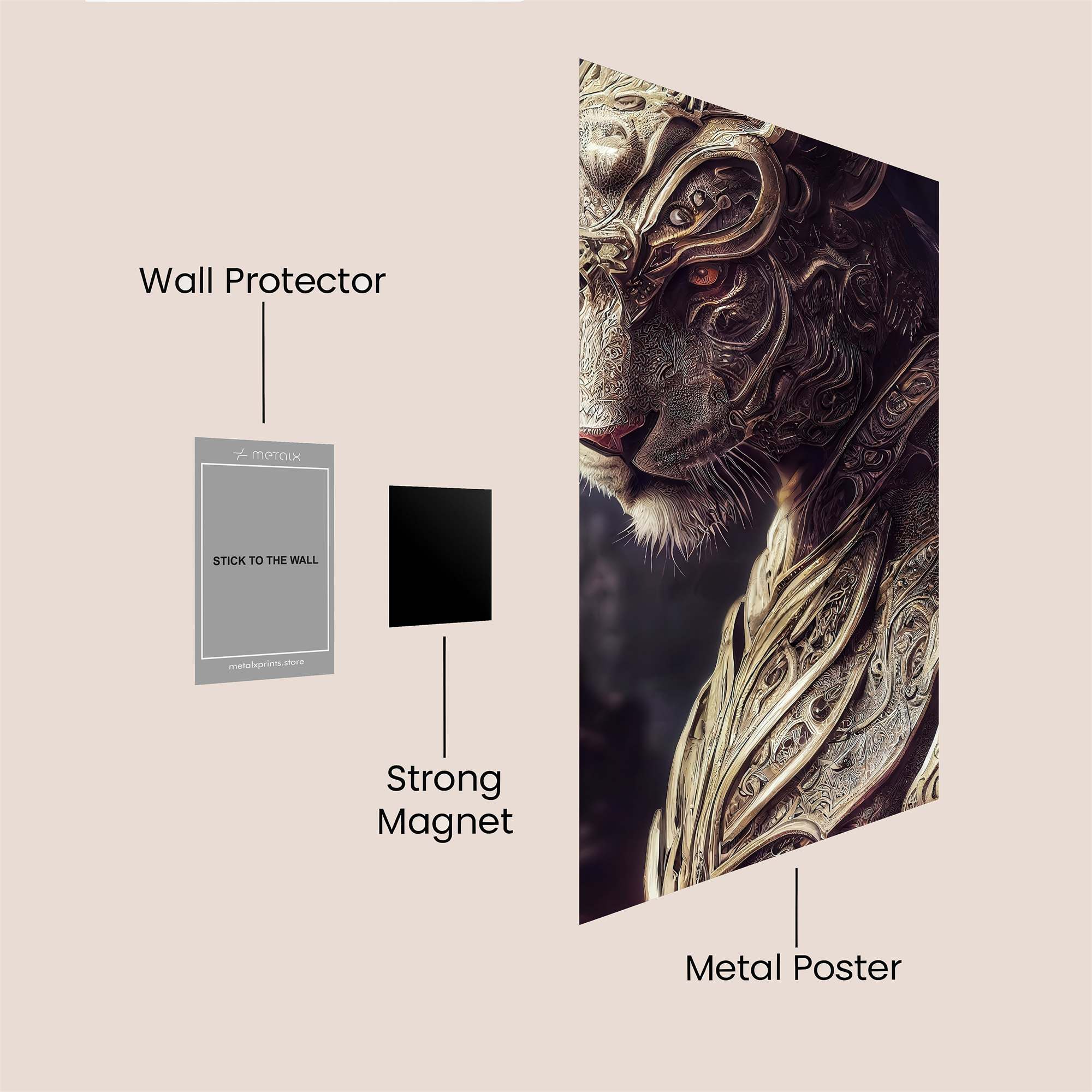 Tiger Majestic Safe Wall Magnetic / M