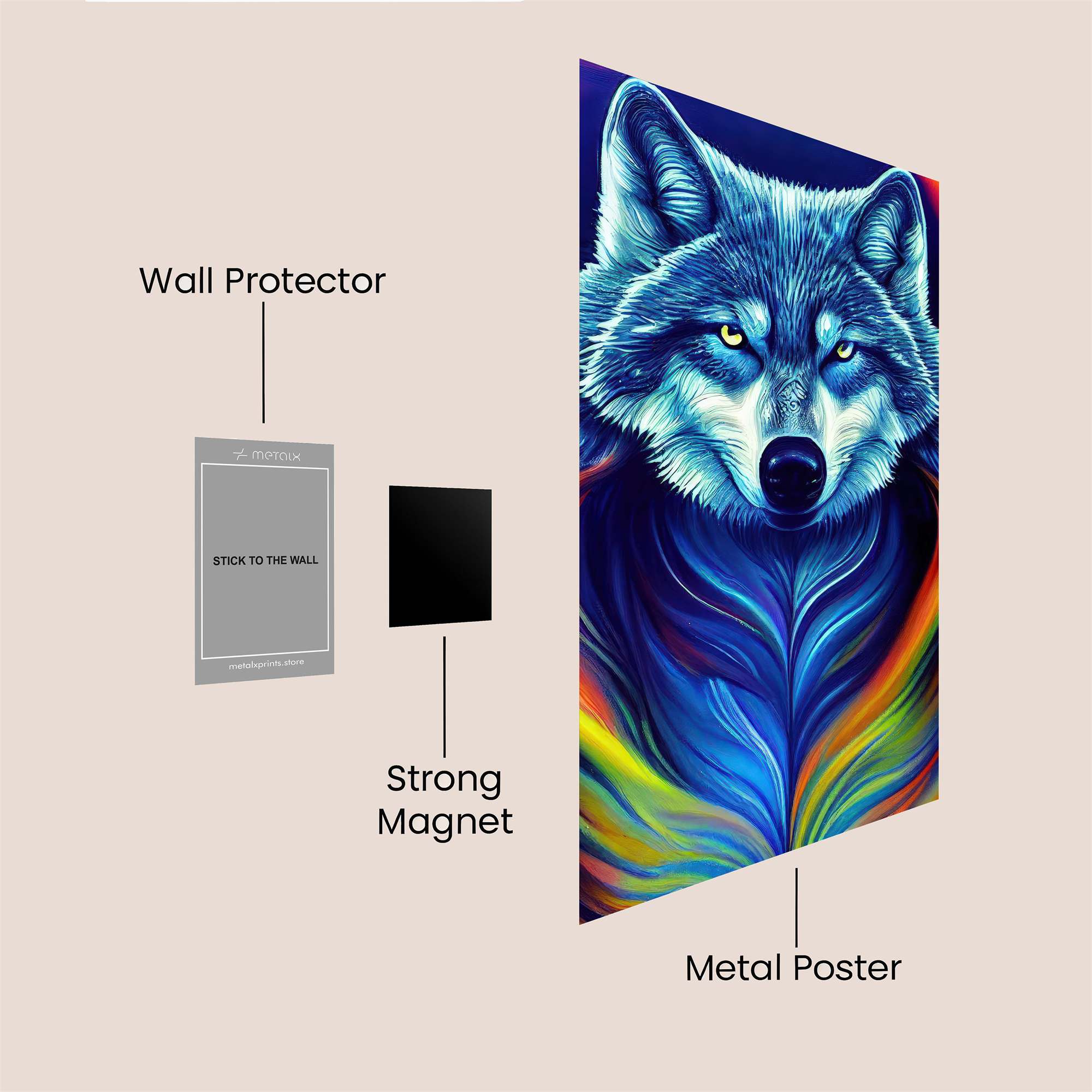 Wolf Radiance Safe Wall Magnetic / M