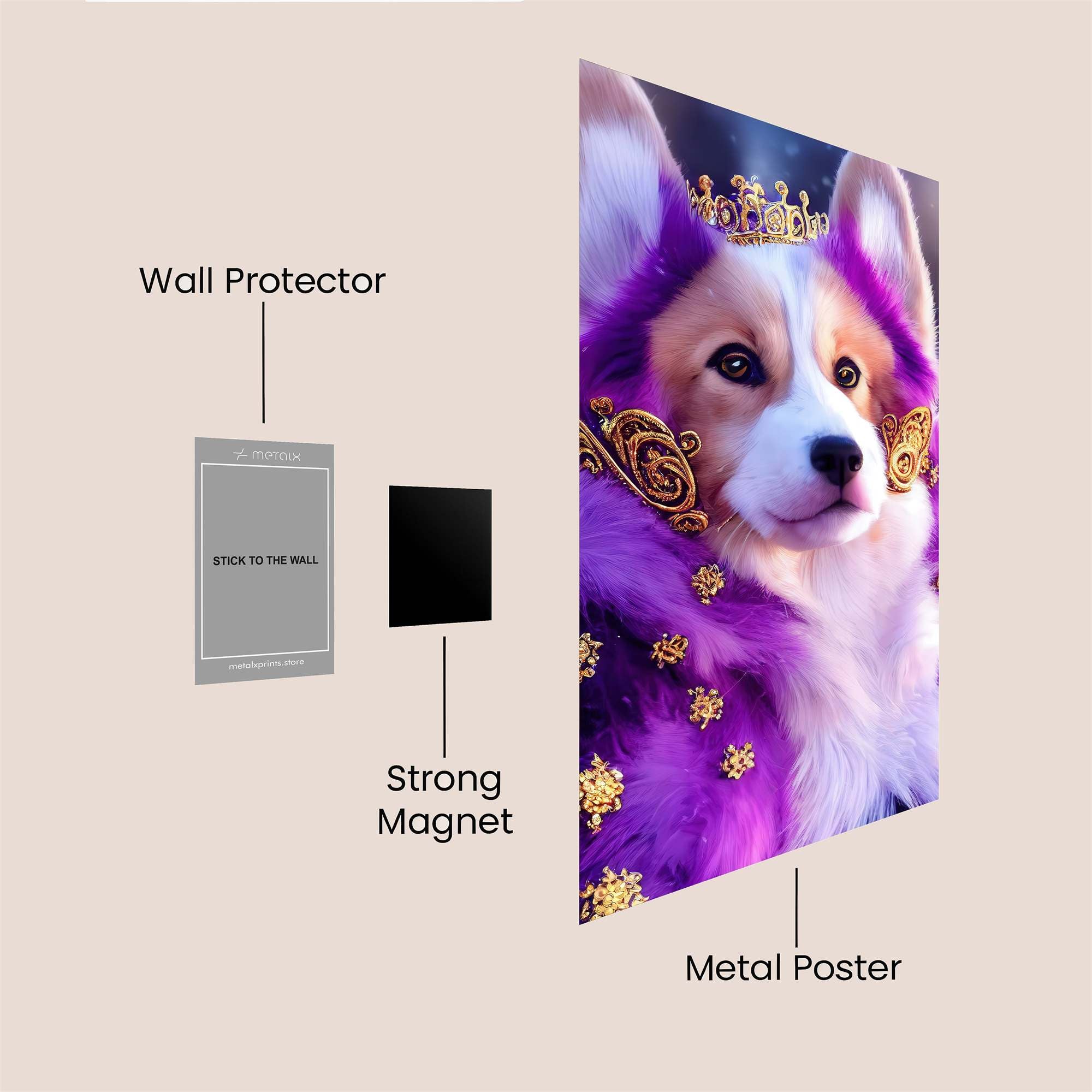 Corgi Royalty Safe Wall Magnetic / M