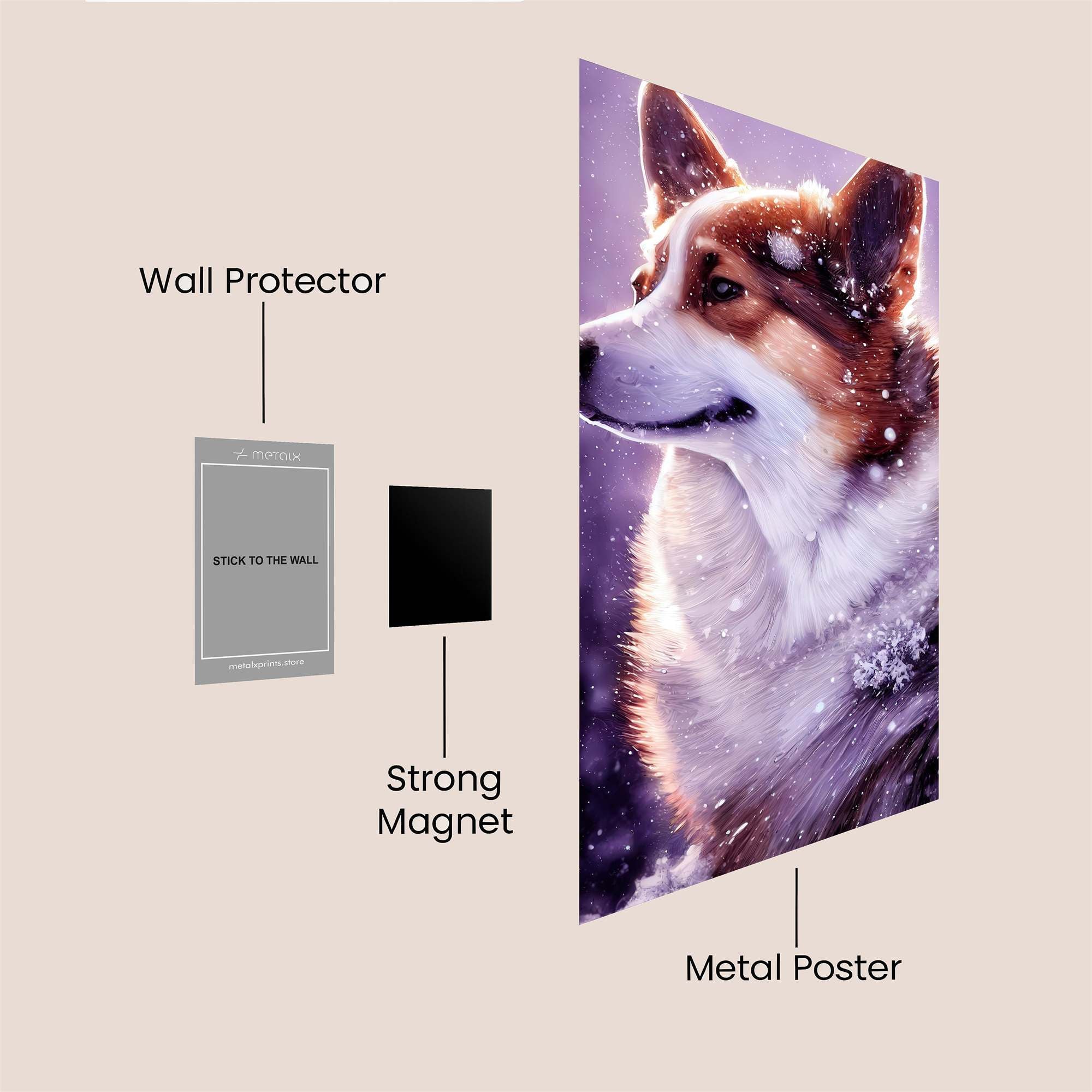 Corgi Serenity Safe Wall Magnetic / M