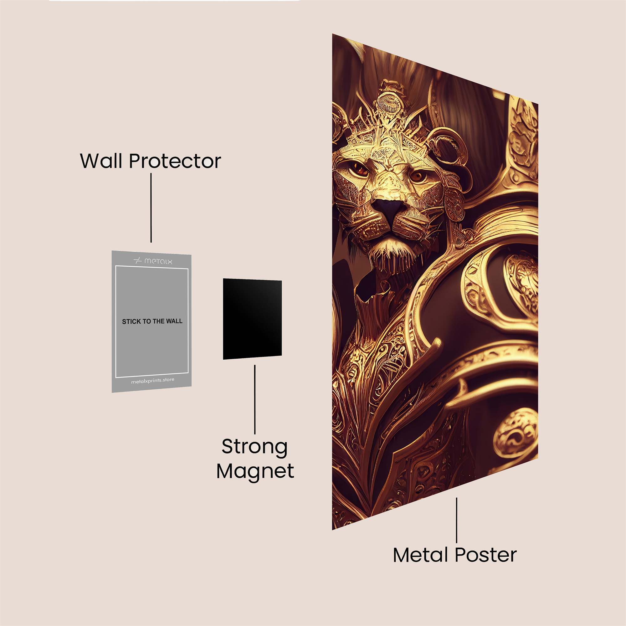 Lion Majestic Safe Wall Magnetic / M