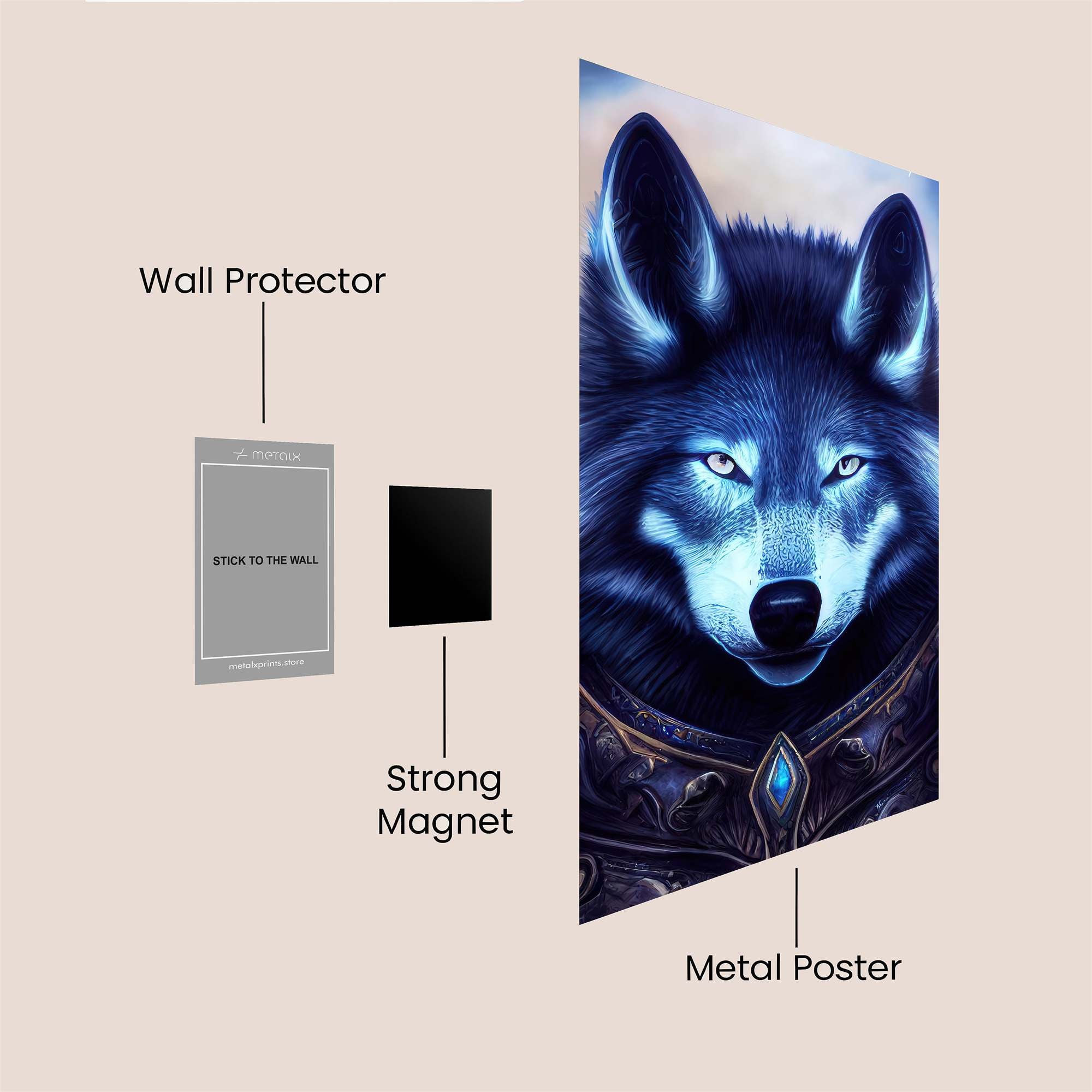 Wolf Majesty Safe Wall Magnetic / M