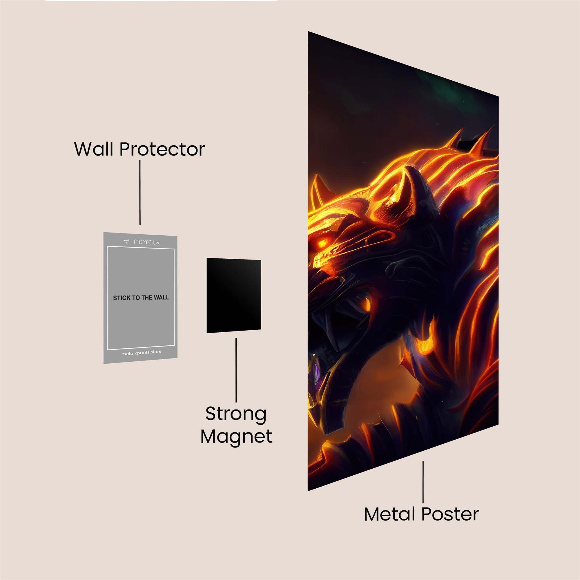 Fiery Fury Safe Wall Magnetic / M