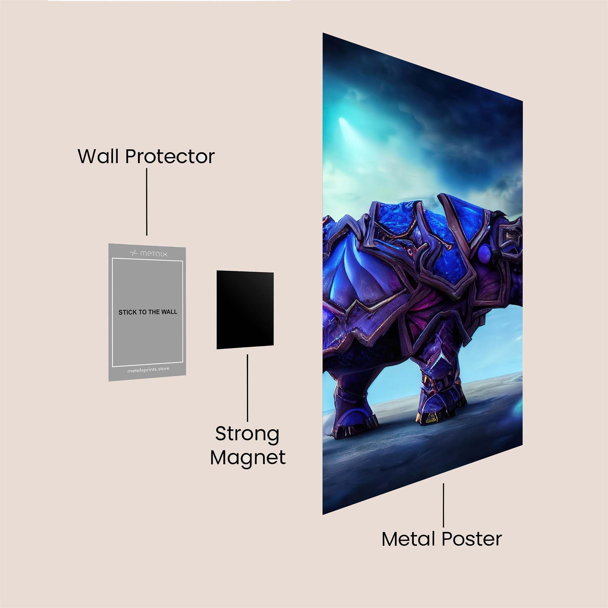 Galactic Rhino Safe Wall Magnetic / M