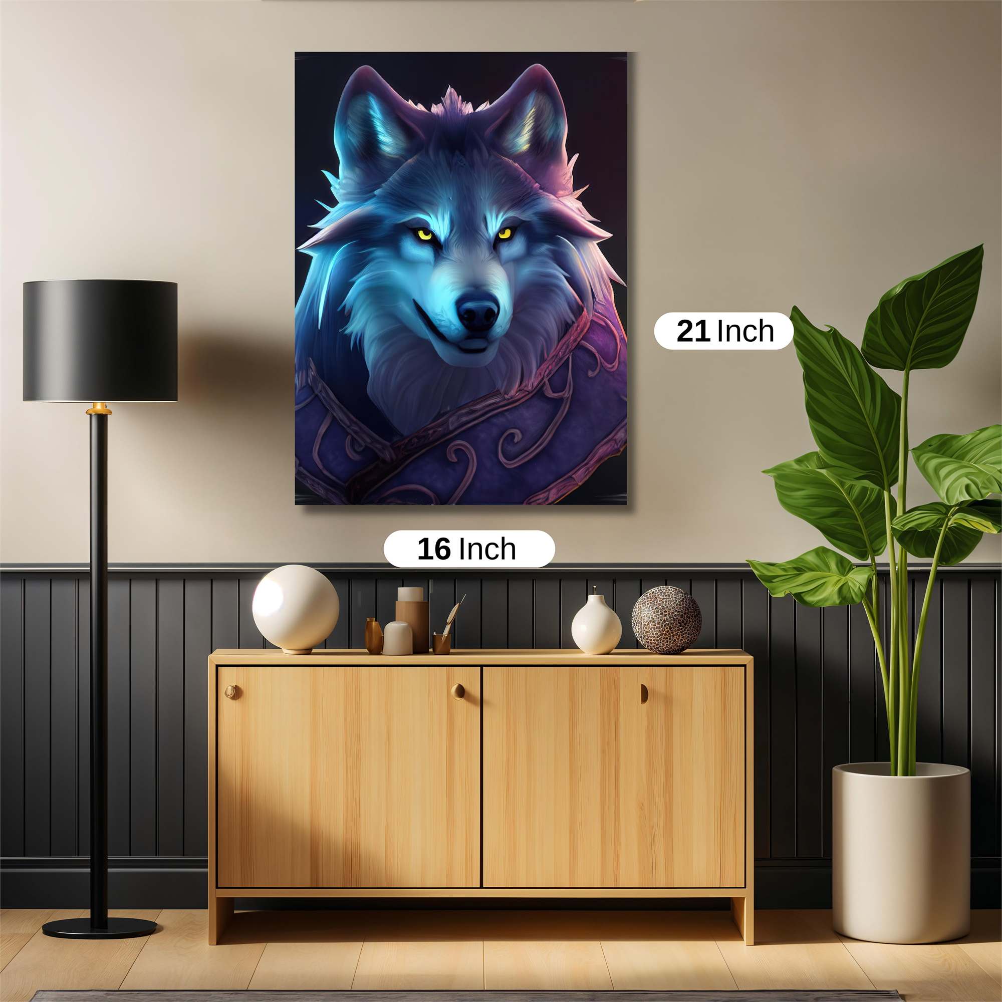 Mystic Wolf Safe Wall Magnetic / M