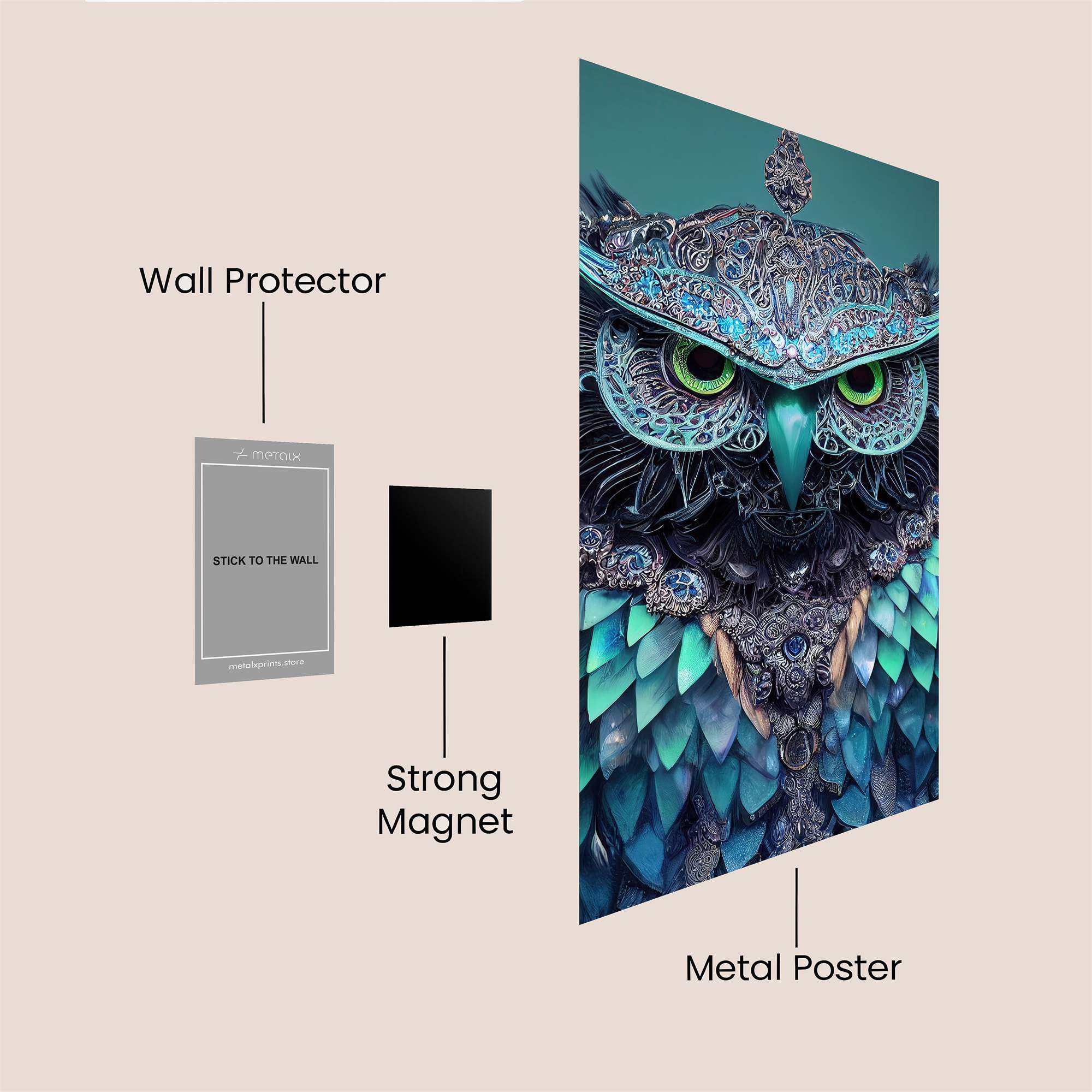 Owl Regal Safe Wall Magnetic / M