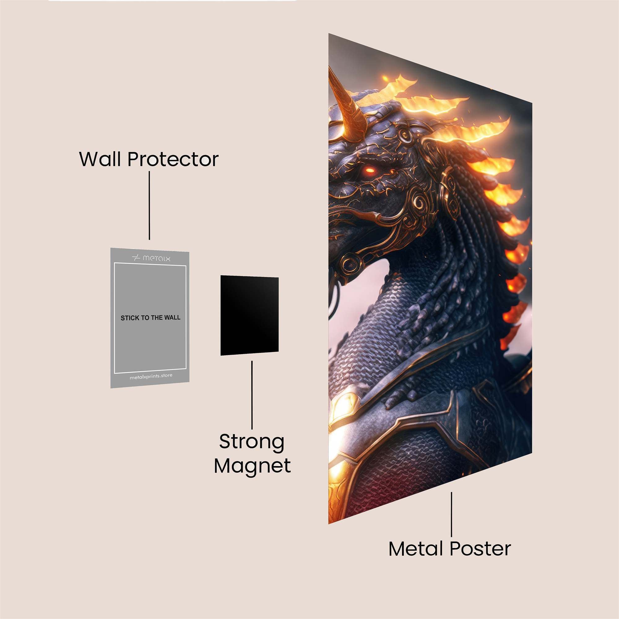 Dragon Blaze Safe Wall Magnetic / M