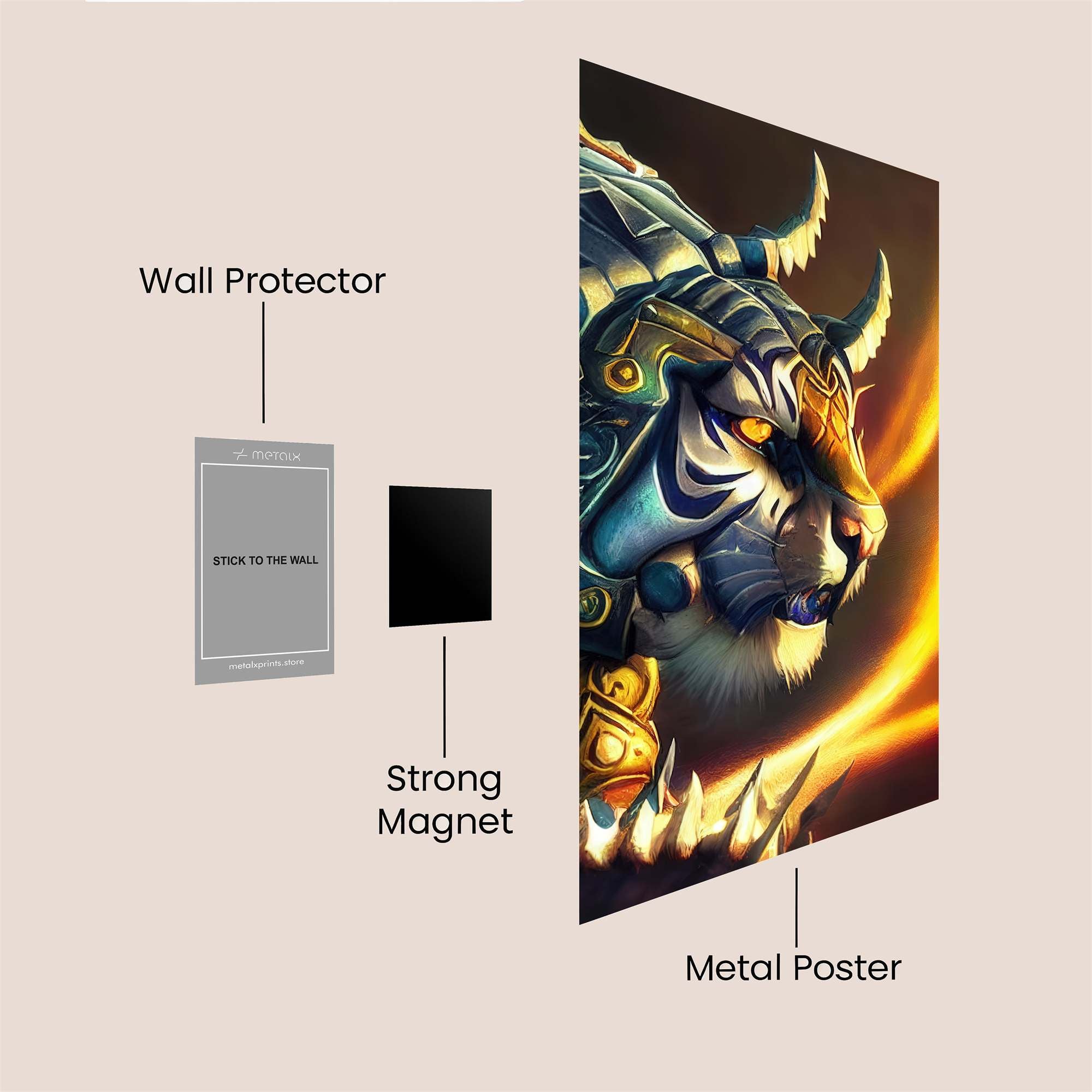 Tiger Blaze Safe Wall Magnetic / M