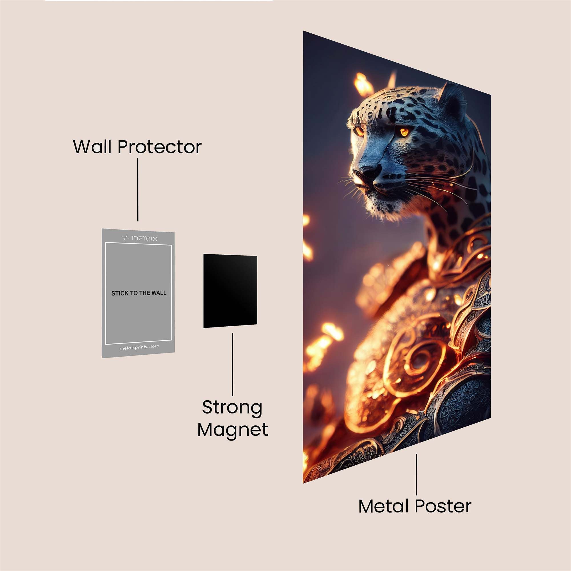Leopard Enigma Safe Wall Magnetic / M