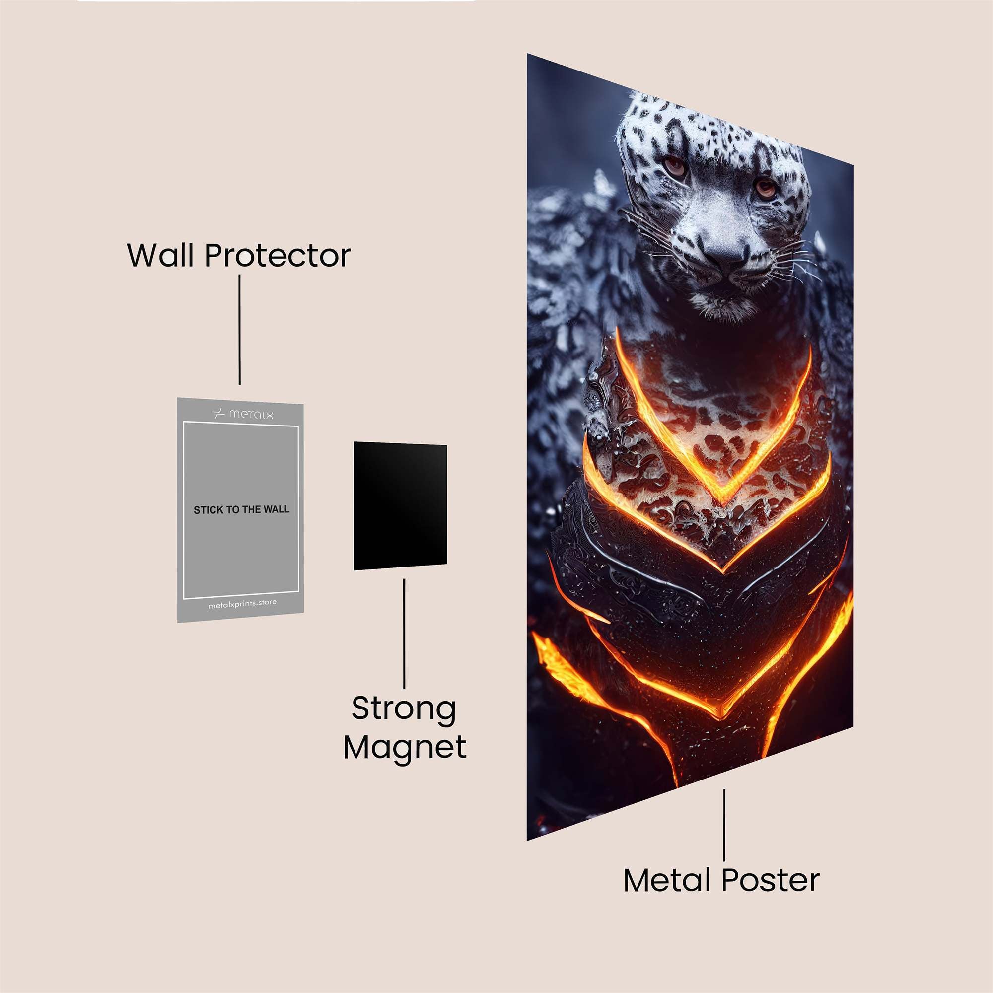 Leopard Fury Safe Wall Magnetic / M