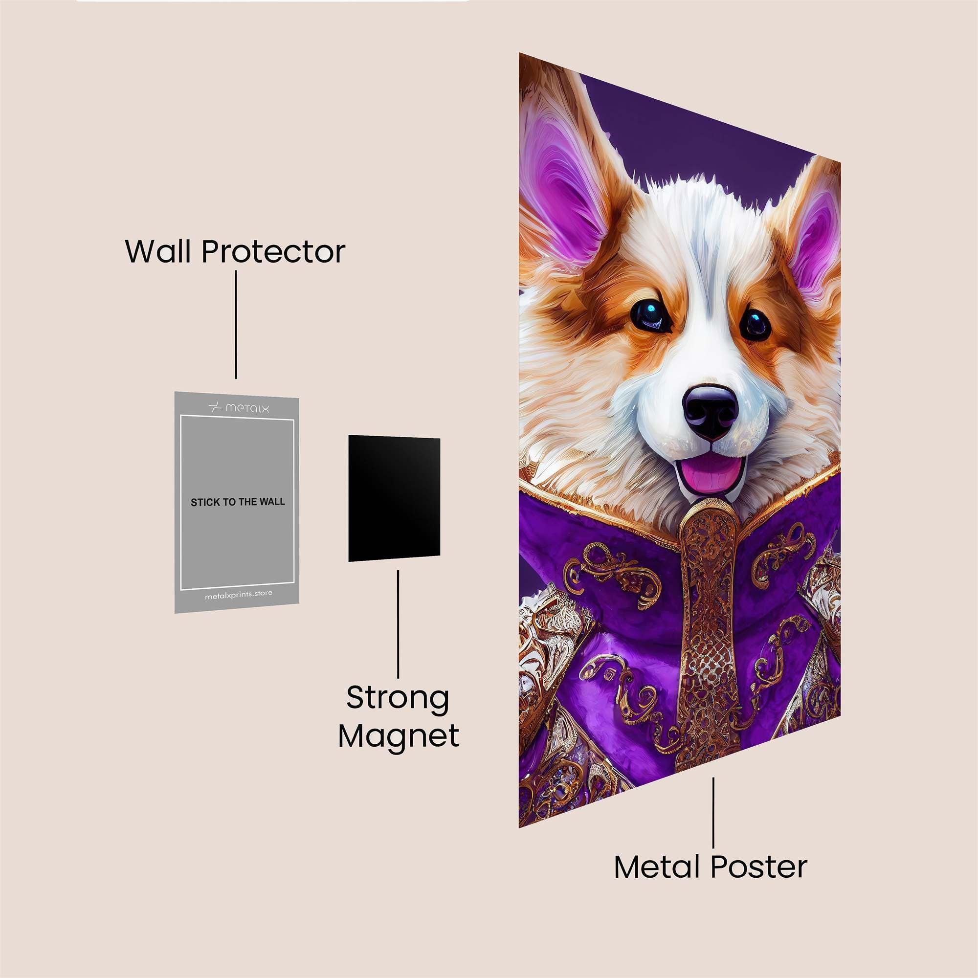 Regal Corgi Safe Wall Magnetic / M