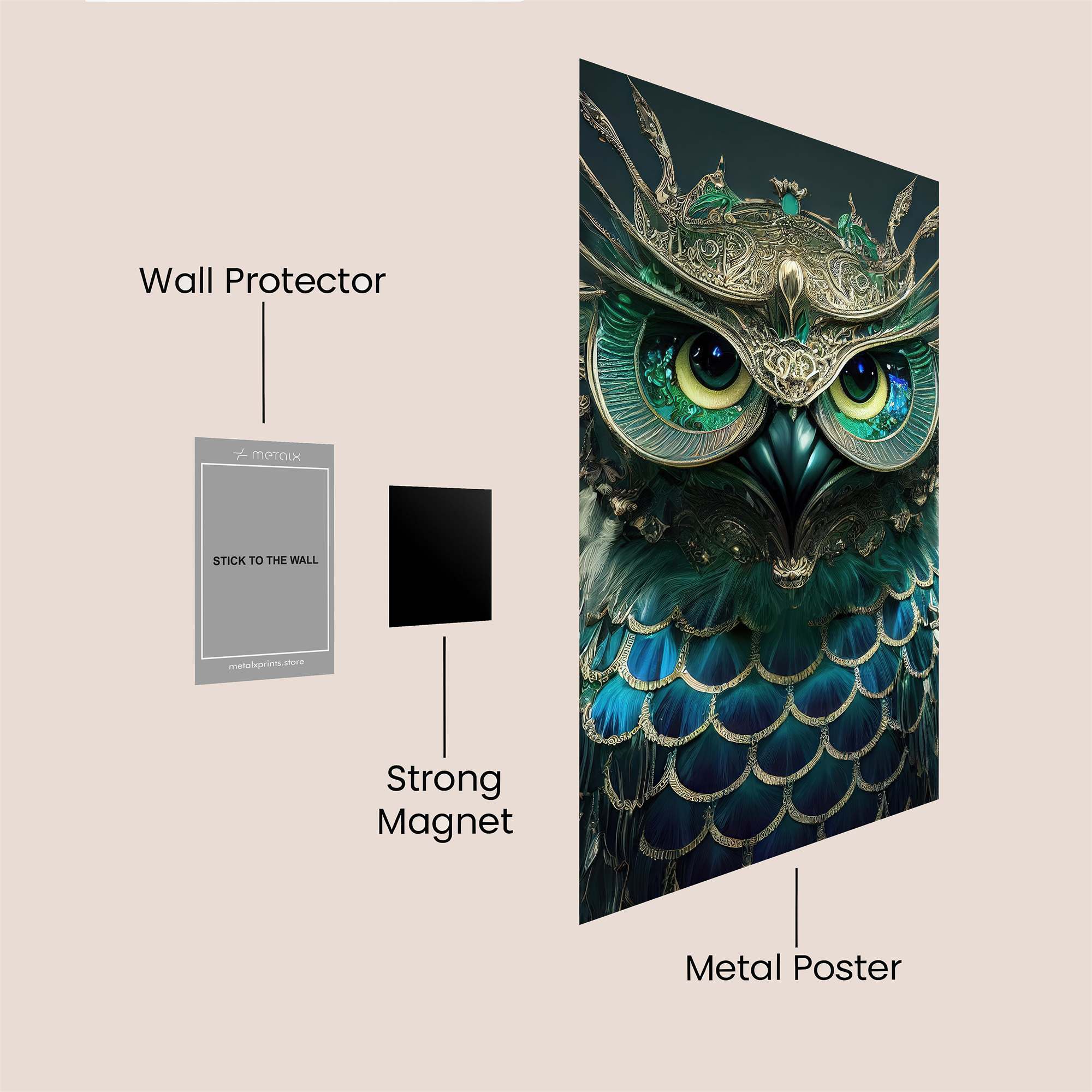 Regal Owl Safe Wall Magnetic / M