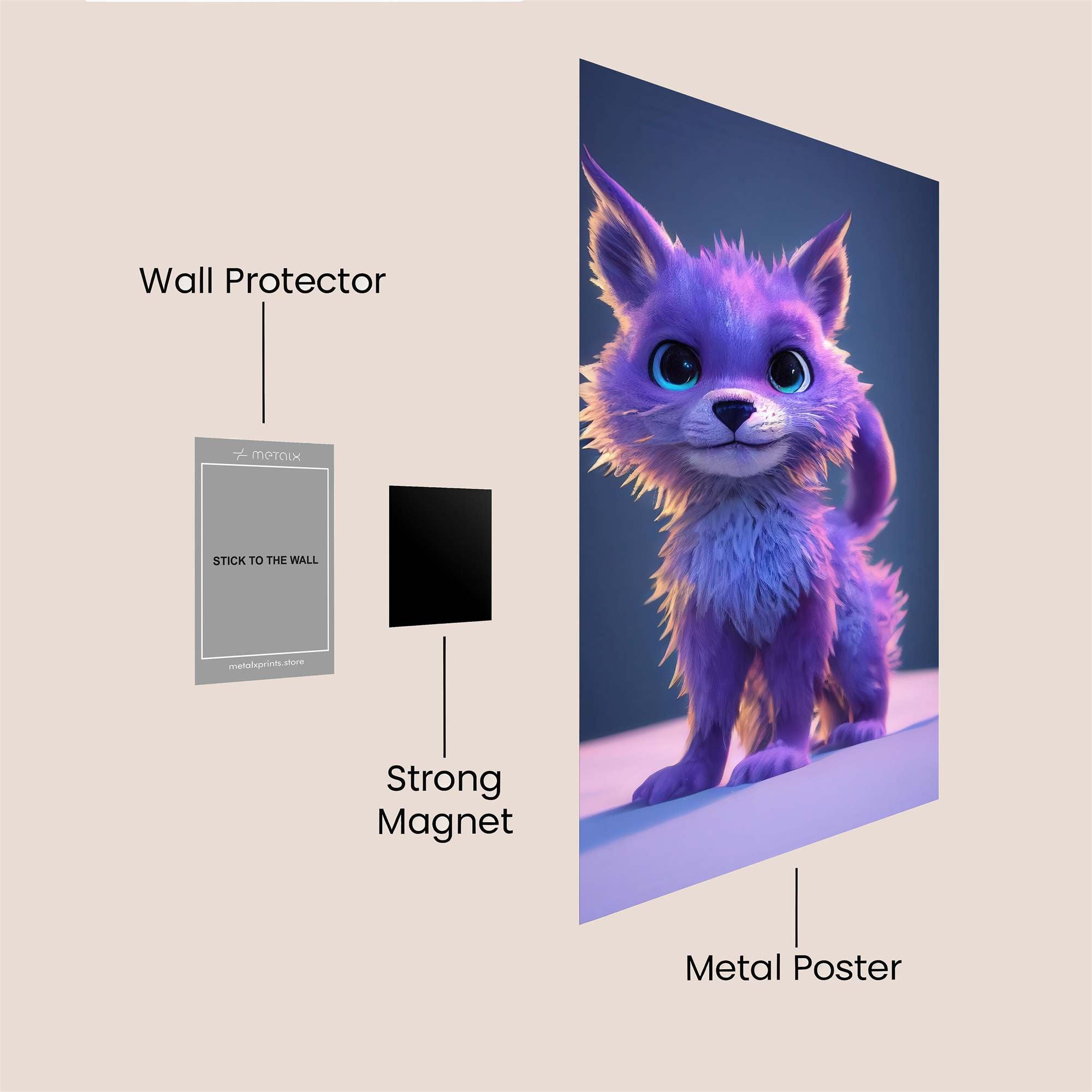 Violet Whimsy Safe Wall Magnetic / M