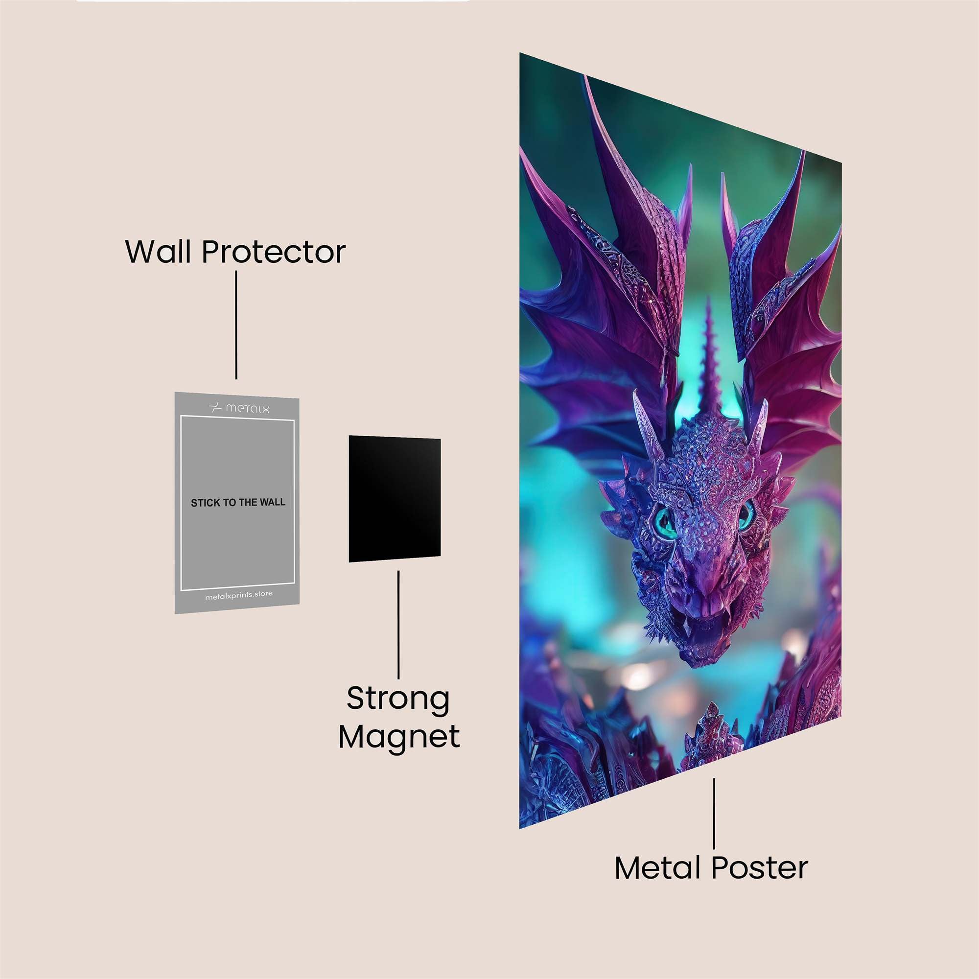 Dragon Majestic Safe Wall Magnetic / M