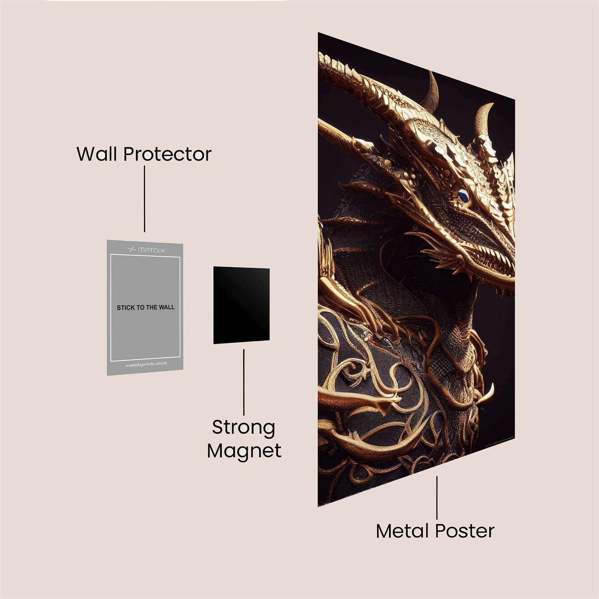 Dragon Majestic Safe Wall Magnetic / M